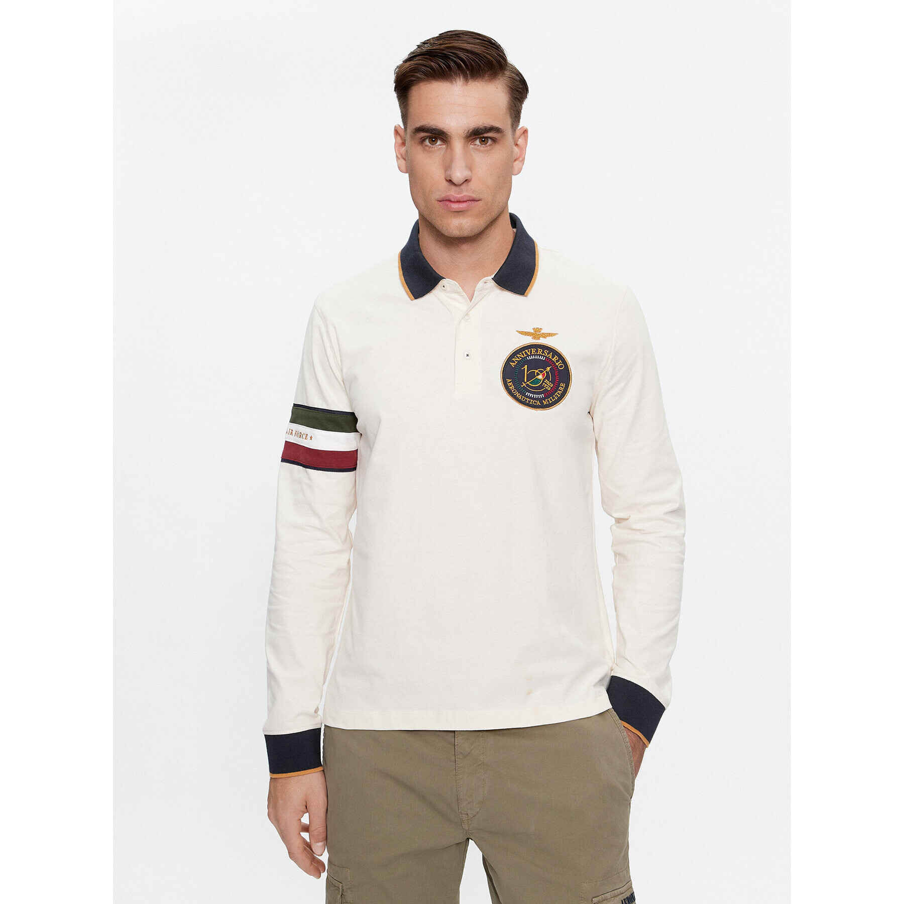 Aeronautica Militare Pólóing 232PO1722J558 Ekru Regular Fit - Pepit.hu