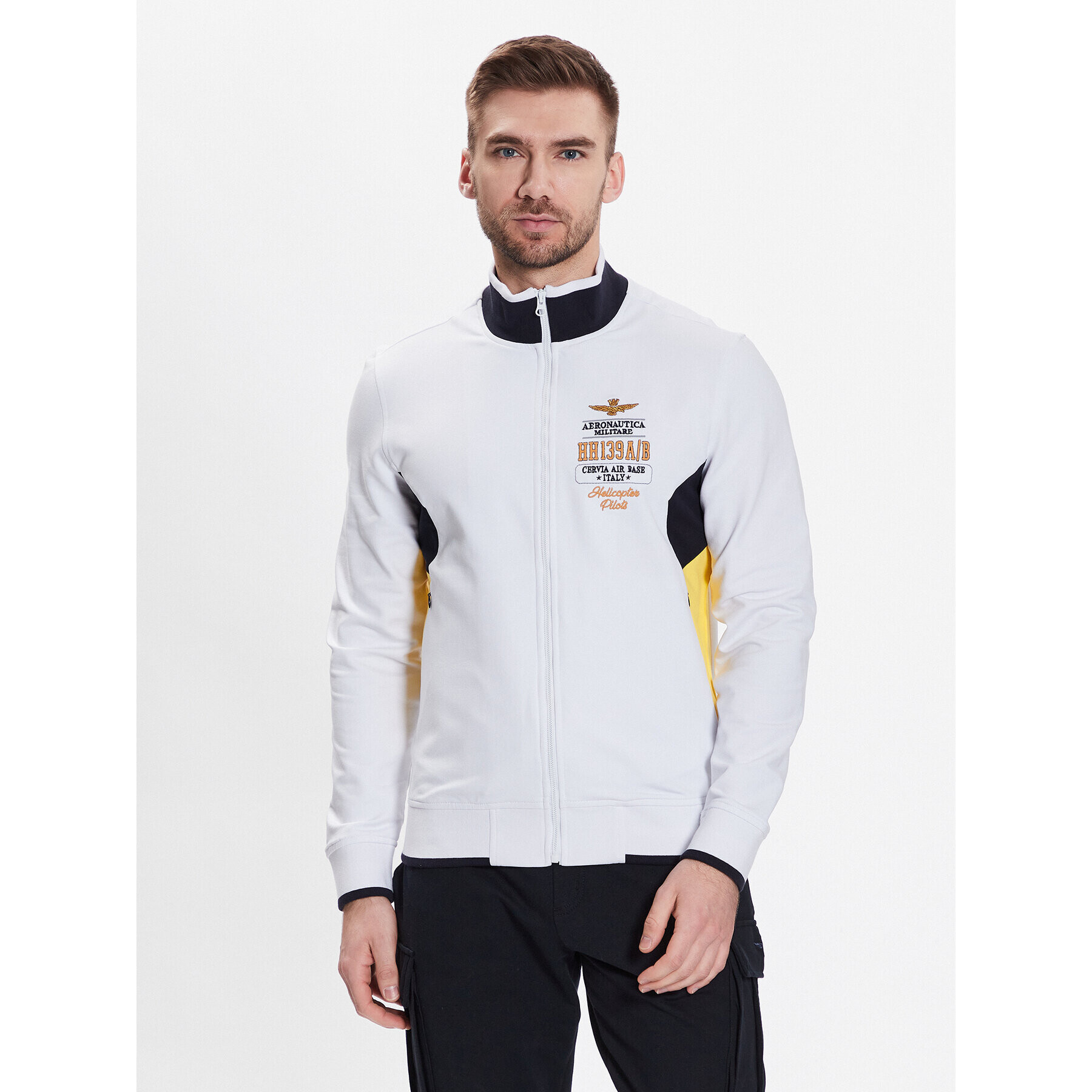 Aeronautica Militare Pulóver 231FE1759F497 Fehér Regular Fit - Pepit.hu