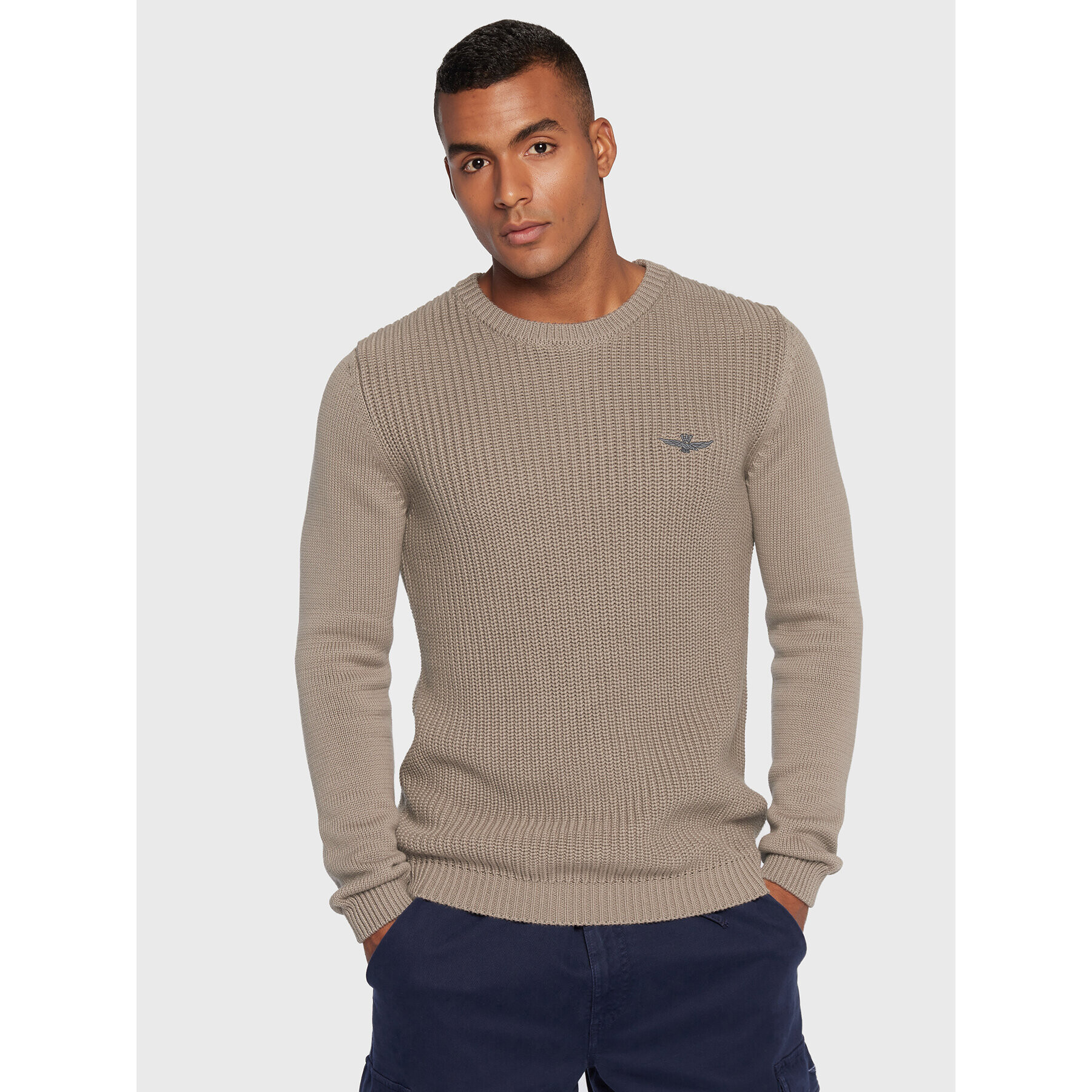 Aeronautica Militare Sweater 222MA1403L409 Szürke Regular Fit - Pepit.hu