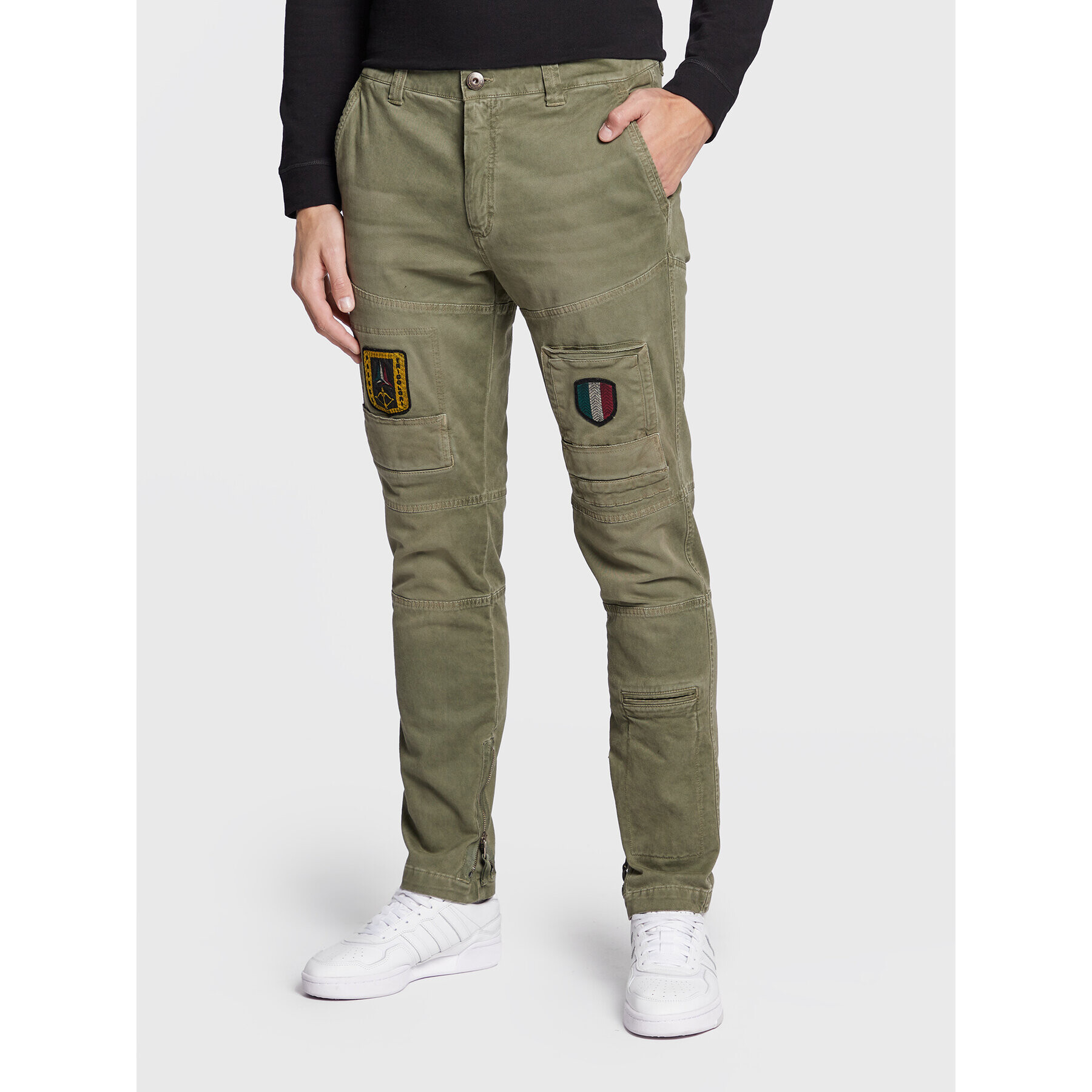 Aeronautica Militare Szövet nadrág 222PA1508CT3001 Zöld Regular Fit - Pepit.hu