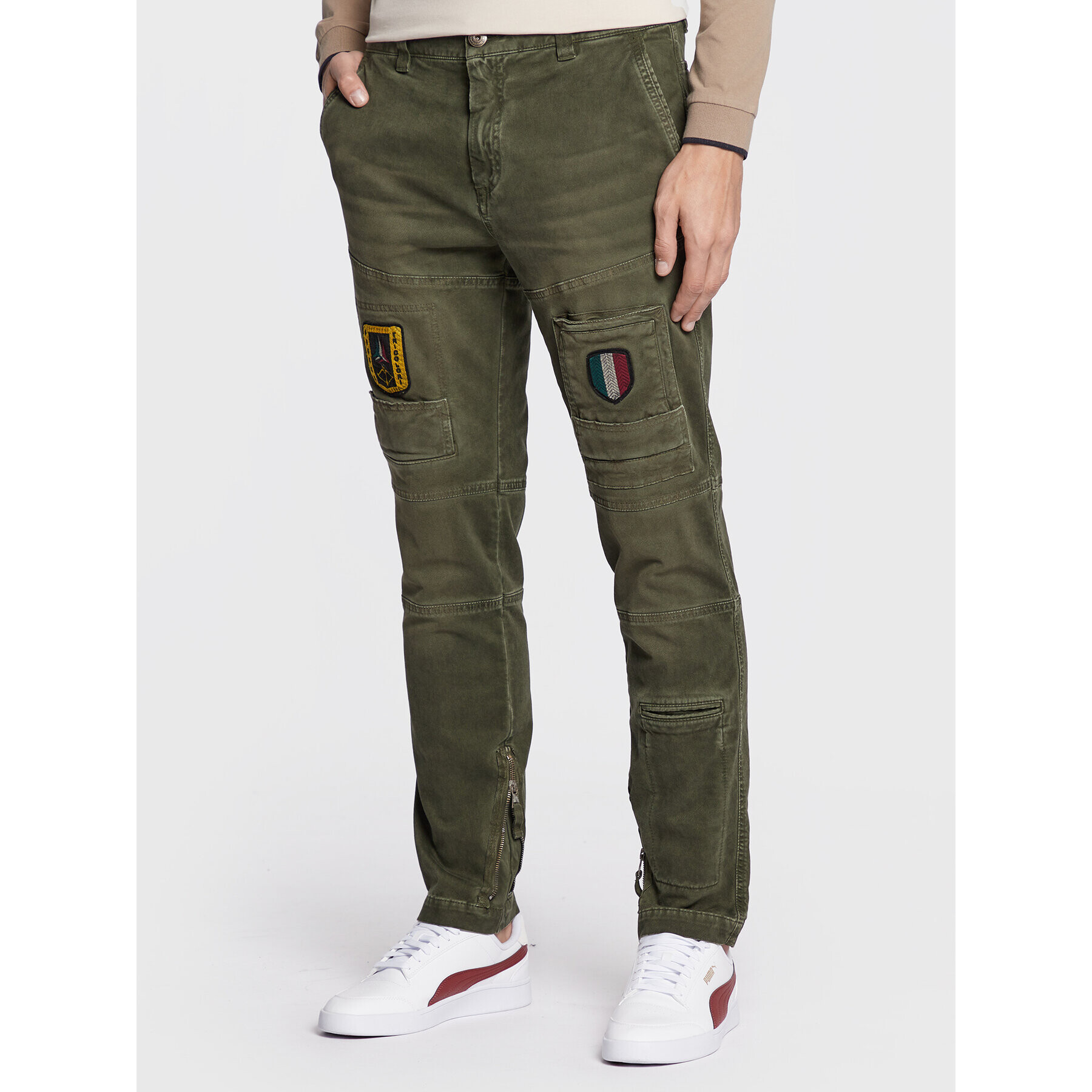 Aeronautica Militare Szövet nadrág 222PA1508CT3001 Zöld Regular Fit - Pepit.hu