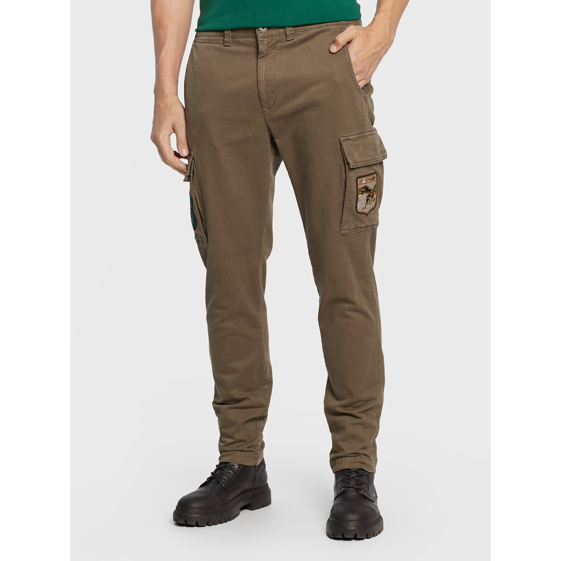 Aeronautica Militare Szövet nadrág 222PA1513CT3001 Zöld Regular Fit - Pepit.hu