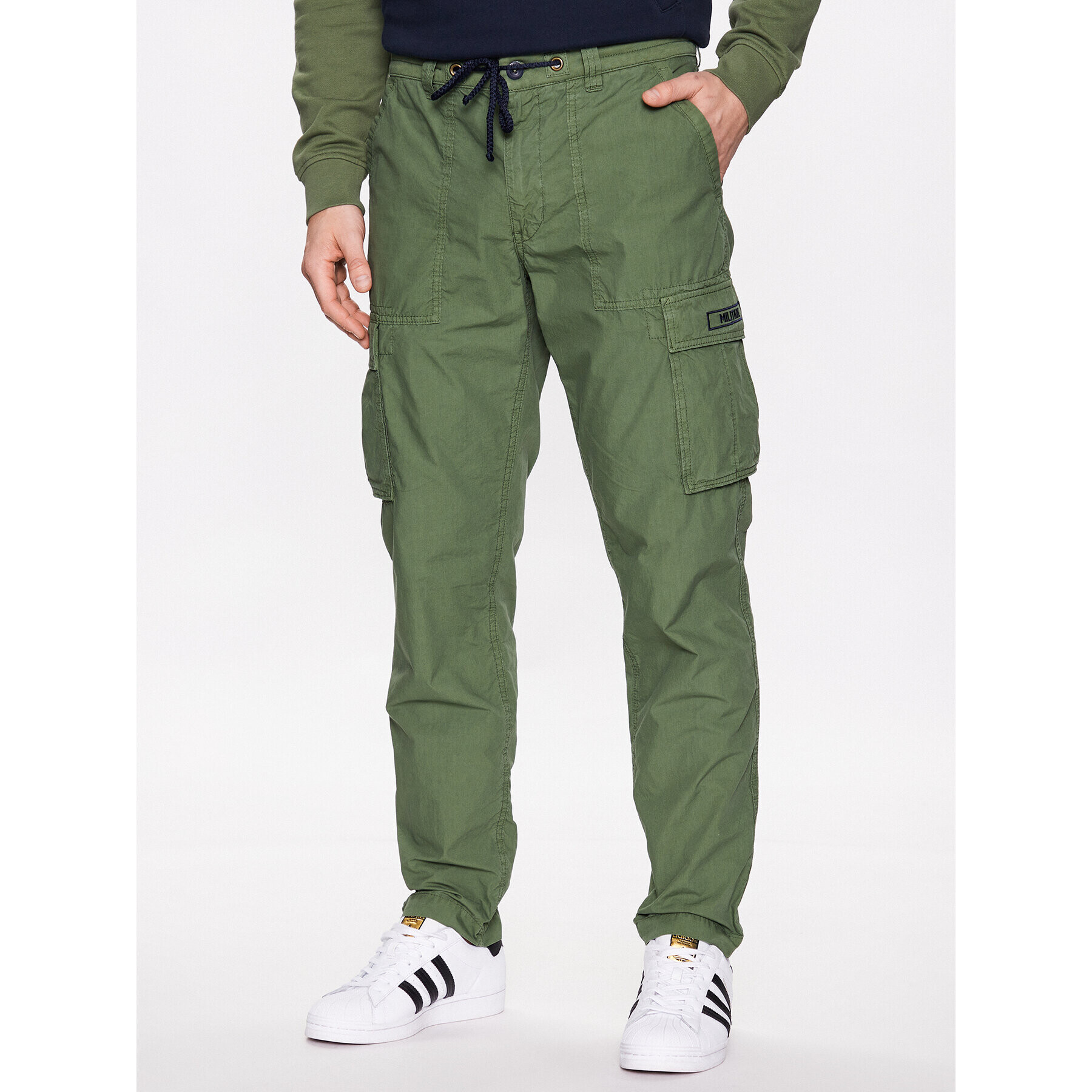 Aeronautica Militare Szövet nadrág 231PA1515CT3070 Zöld Regular Fit - Pepit.hu