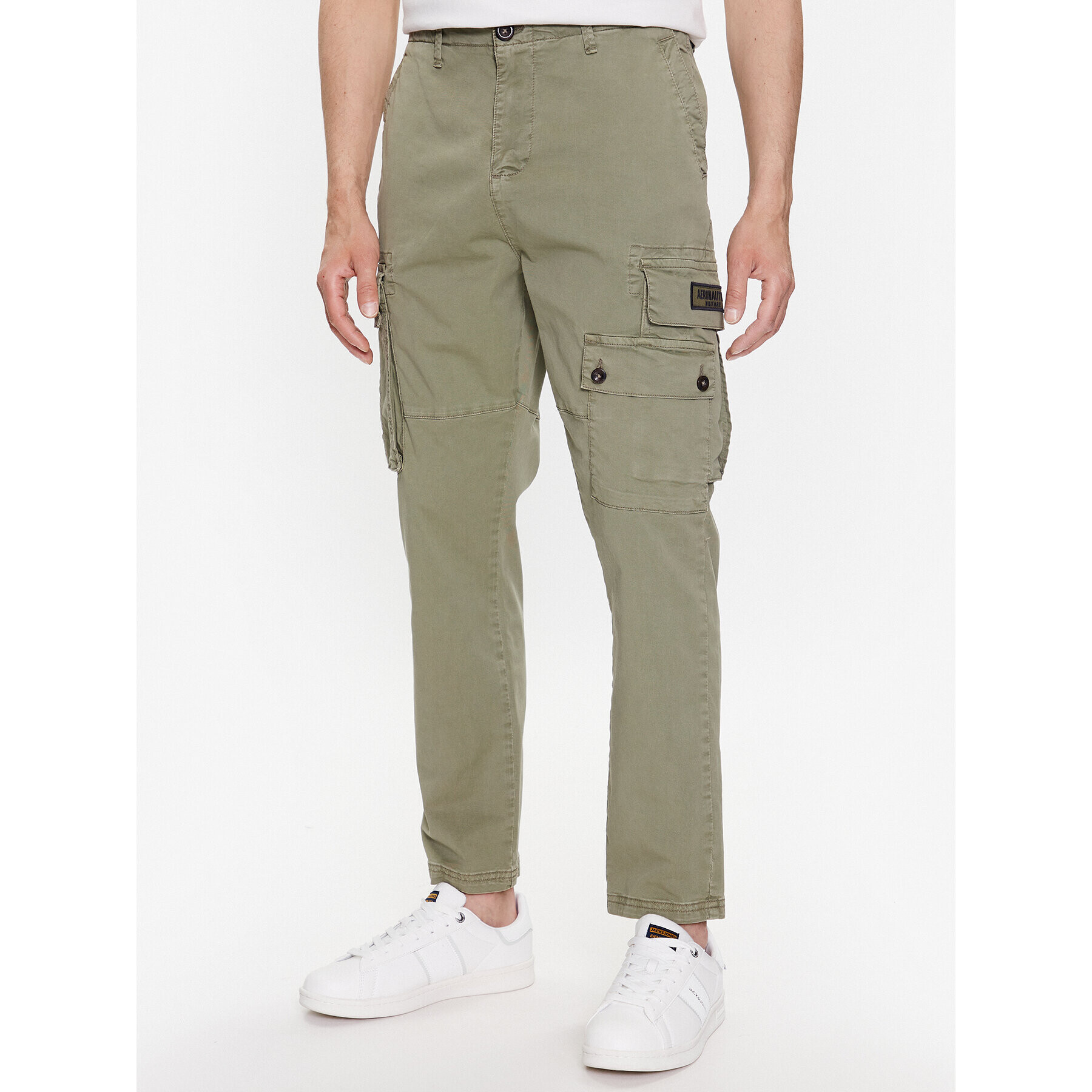 Aeronautica Militare Szövet nadrág 231PA1528CT3093 Zöld Tapered Fit - Pepit.hu