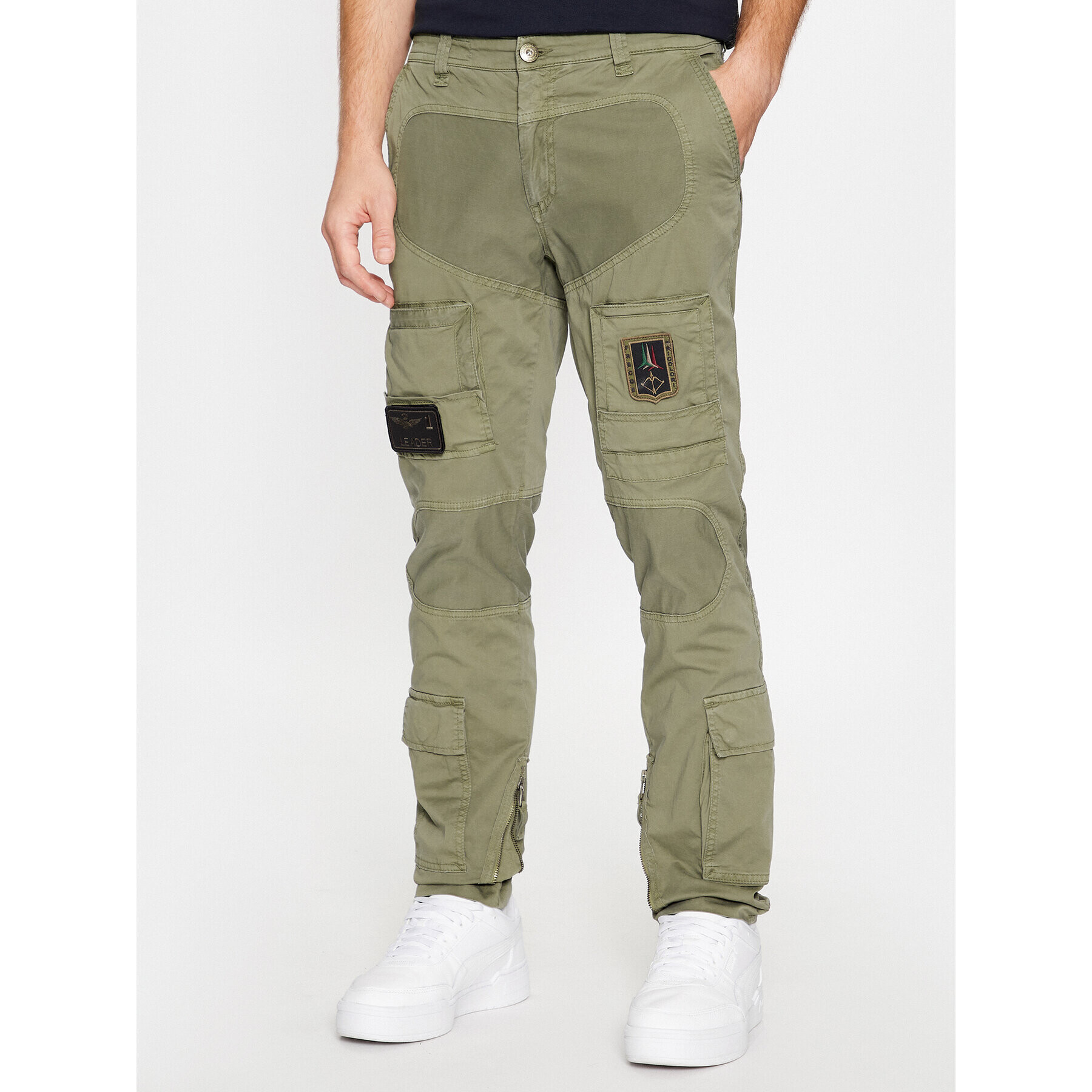 Aeronautica Militare Szövet nadrág 232PA1387CT1493 Zöld Regular Fit - Pepit.hu