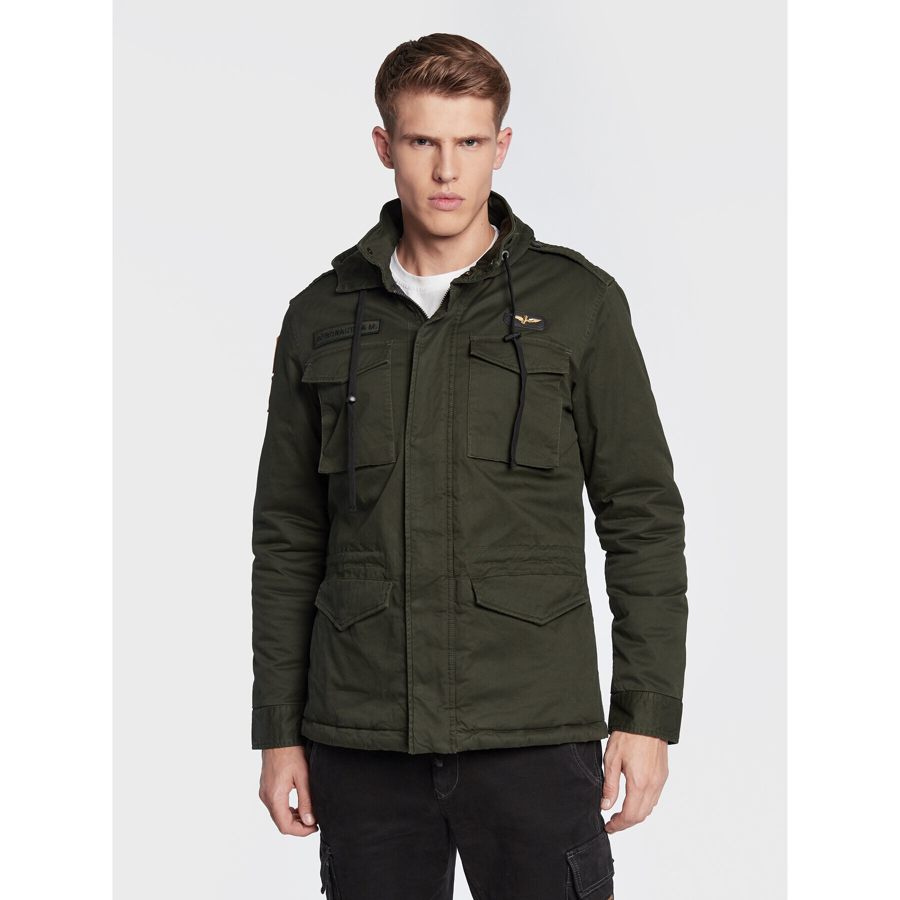 Aeronautica Militare Télikabát 222AB2038CT3013 Zöld Regular Fit - Pepit.hu