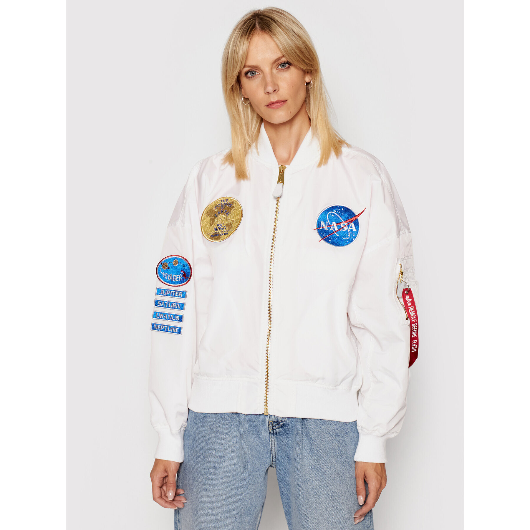 Alpha Industries Bomber dzseki 116005 Fehér Oversize - Pepit.hu