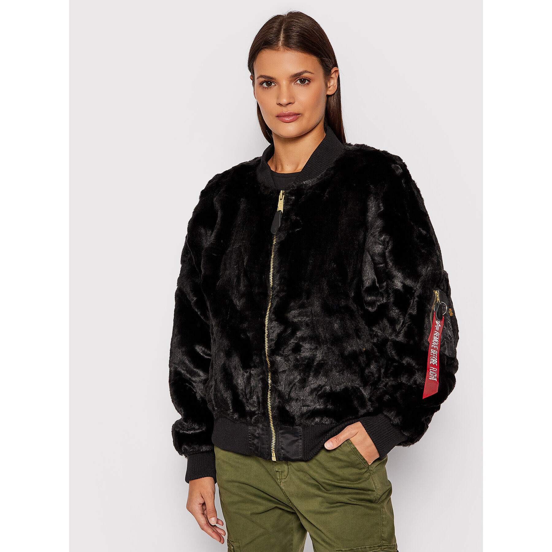 Alpha Industries Bomber dzseki MA-1 118006 Fekete Regular Fit - Pepit.hu