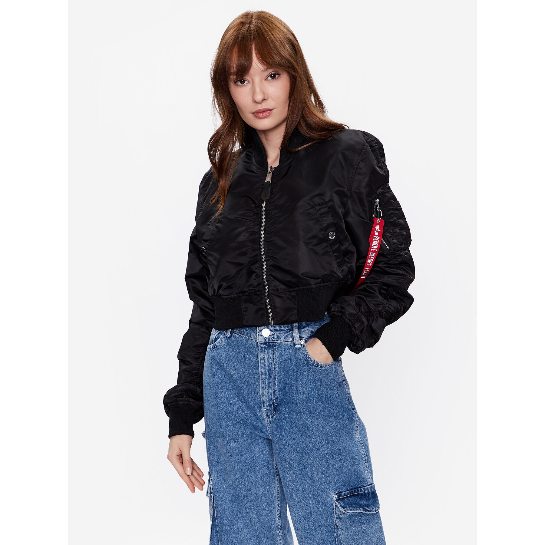 Alpha Industries Bomber dzseki MA-1 136008 Fekete Loose Fit - Pepit.hu