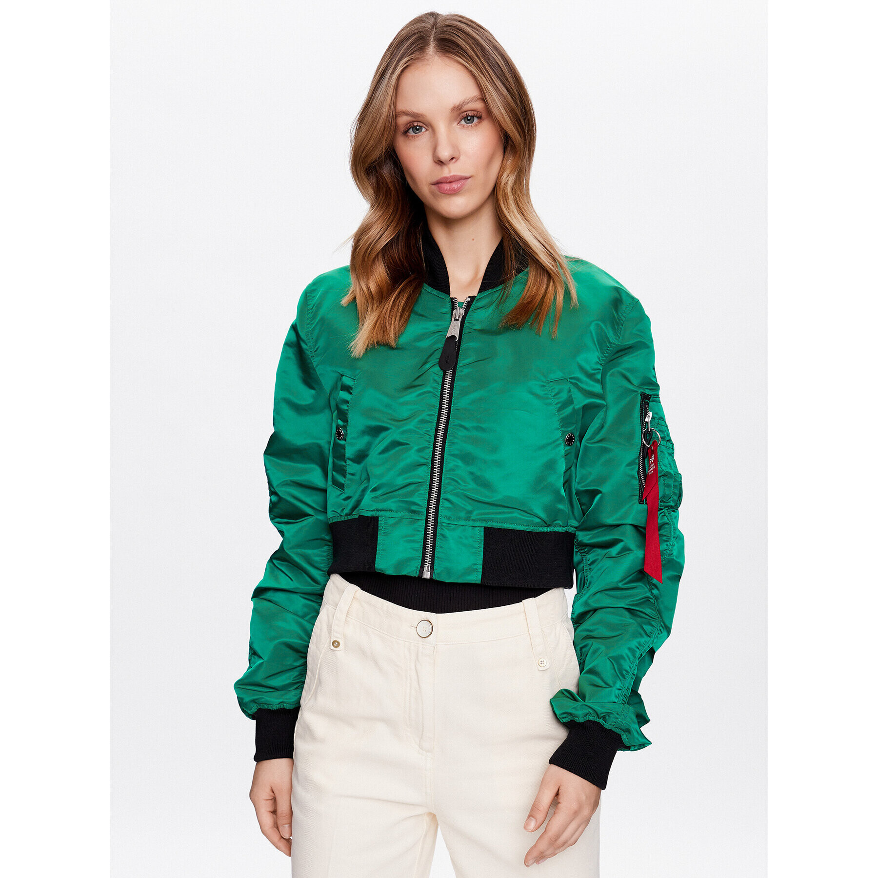 Alpha Industries Bomber dzseki MA-1 136008 Zöld Loose Fit - Pepit.hu