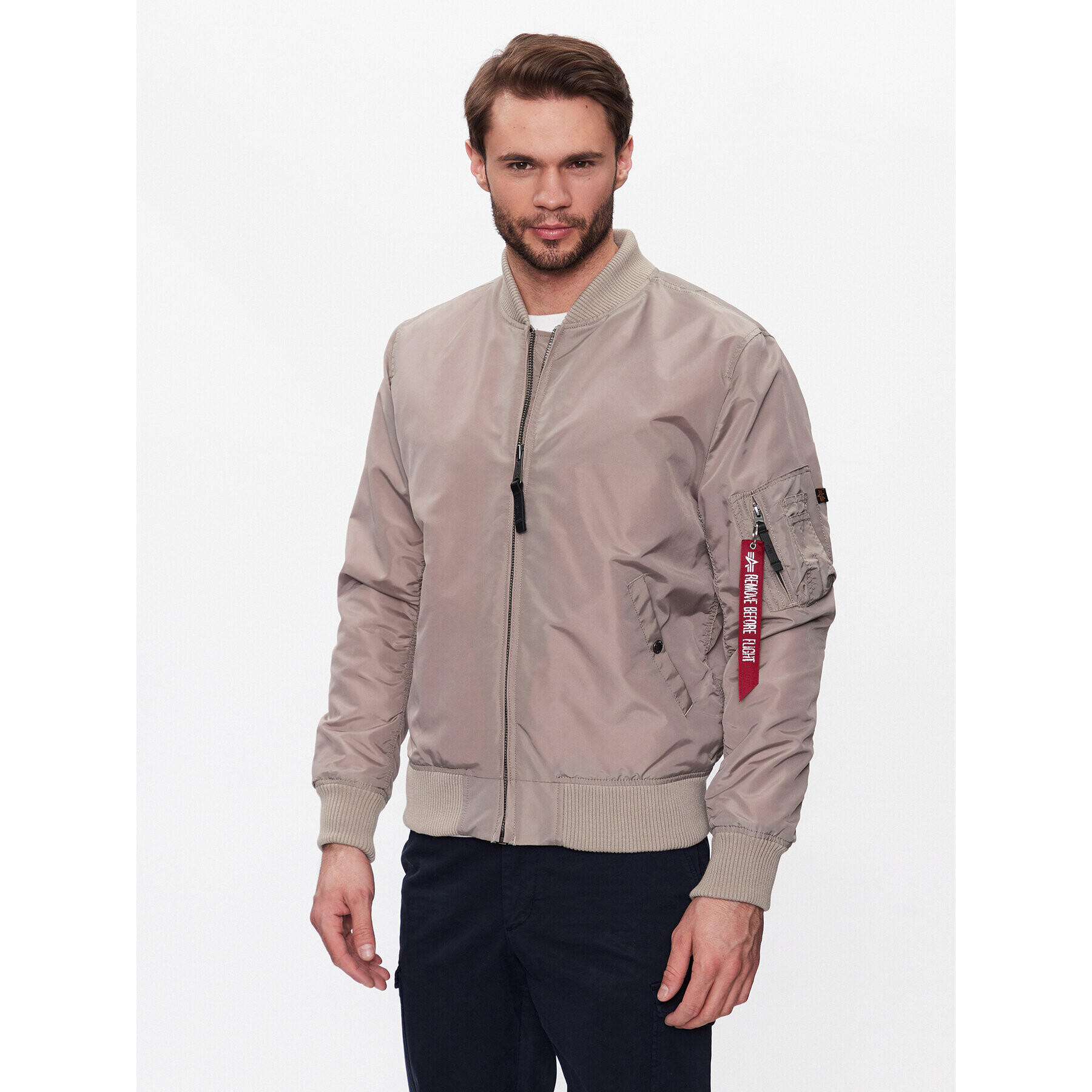 Alpha Industries Bomber dzseki MA-1 191103 Bézs Regular Fit - Pepit.hu