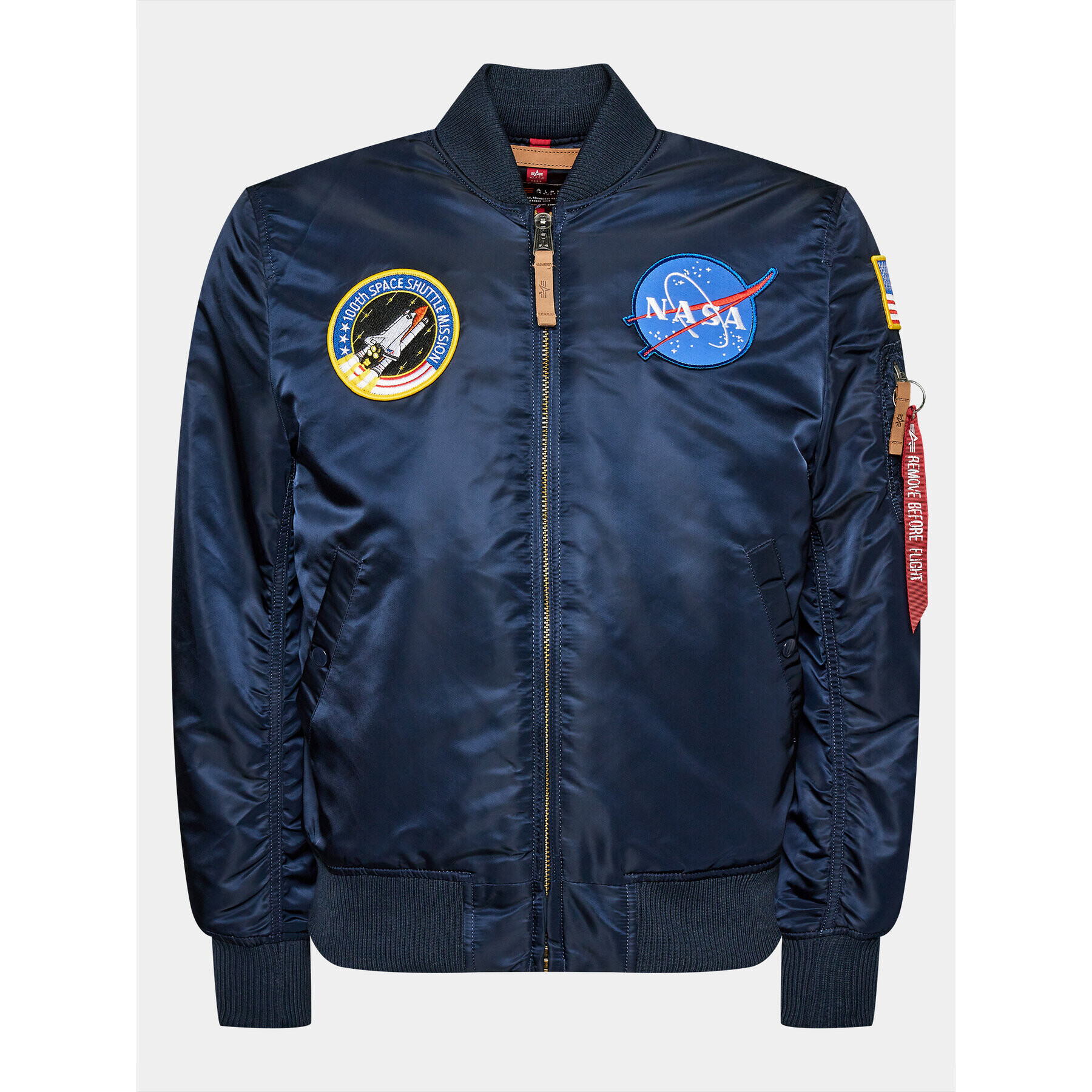 Alpha Industries Bomber dzseki Nasa 166107 Sötétkék Regular Fit - Pepit.hu