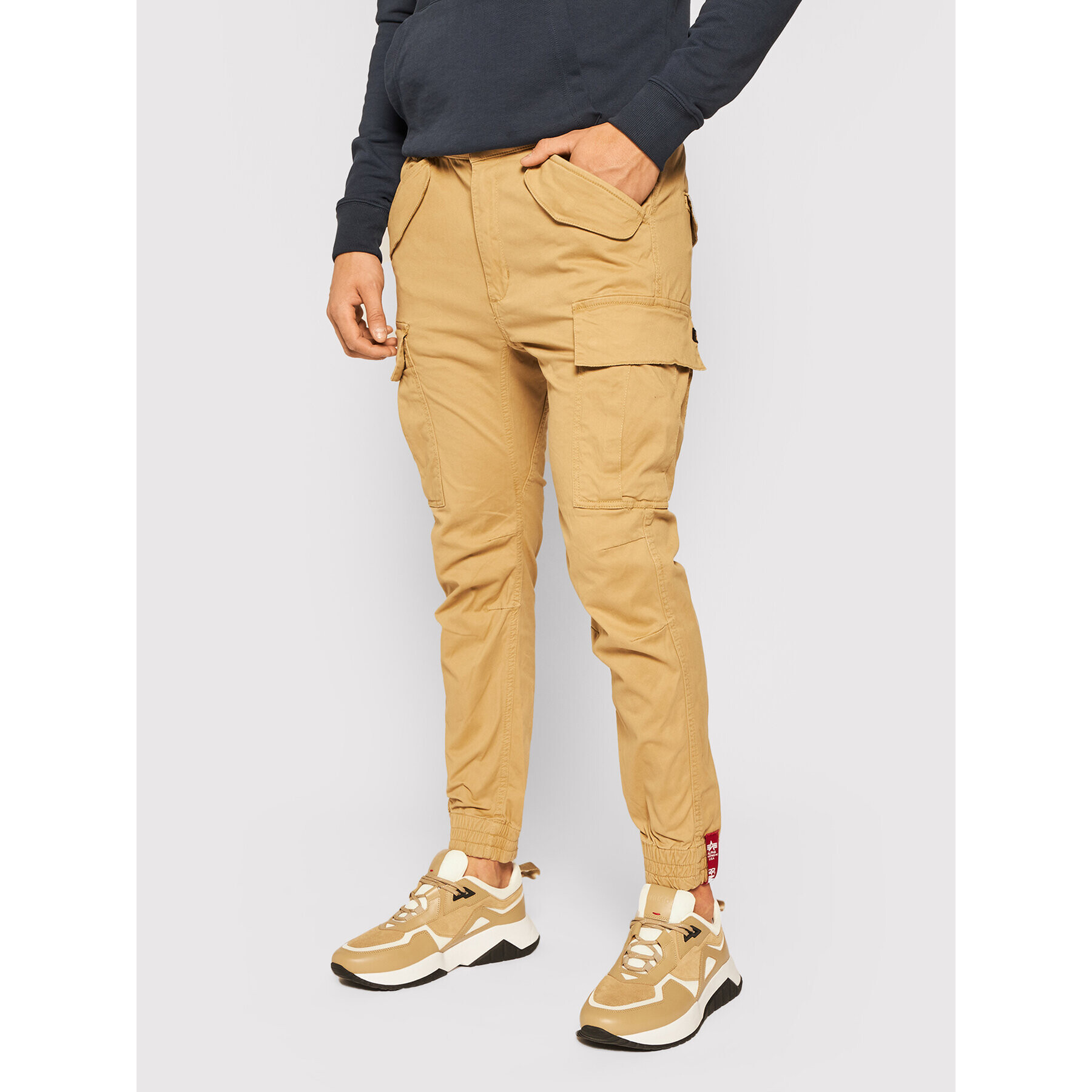 Alpha Industries Joggers Airman 188201 Bézs Tapered Fit - Pepit.hu