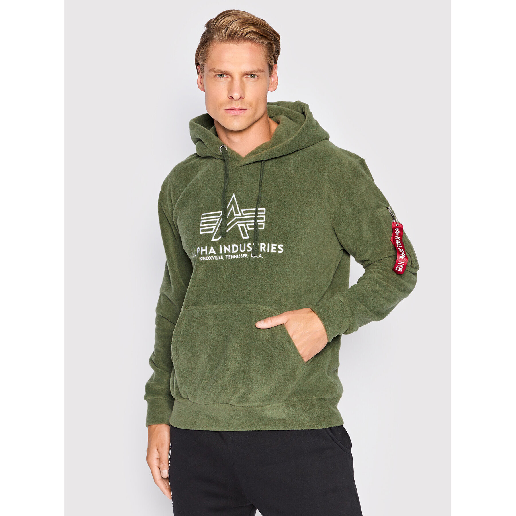 Alpha Industries Polár kabát Basic 118341 Zöld Regular Fit - Pepit.hu