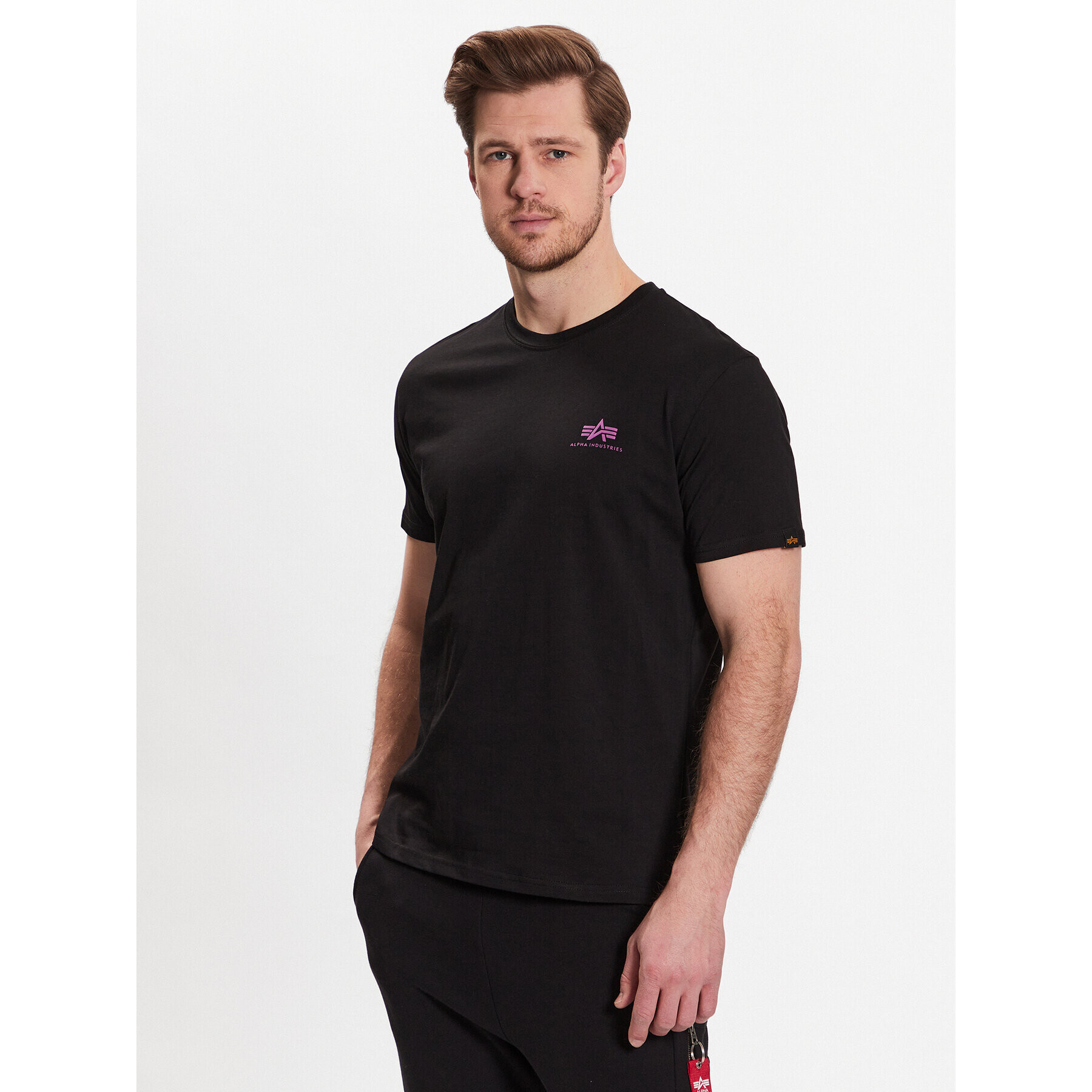 Alpha Industries Póló Backprint T 128507 Fekete Regular Fit - Pepit.hu