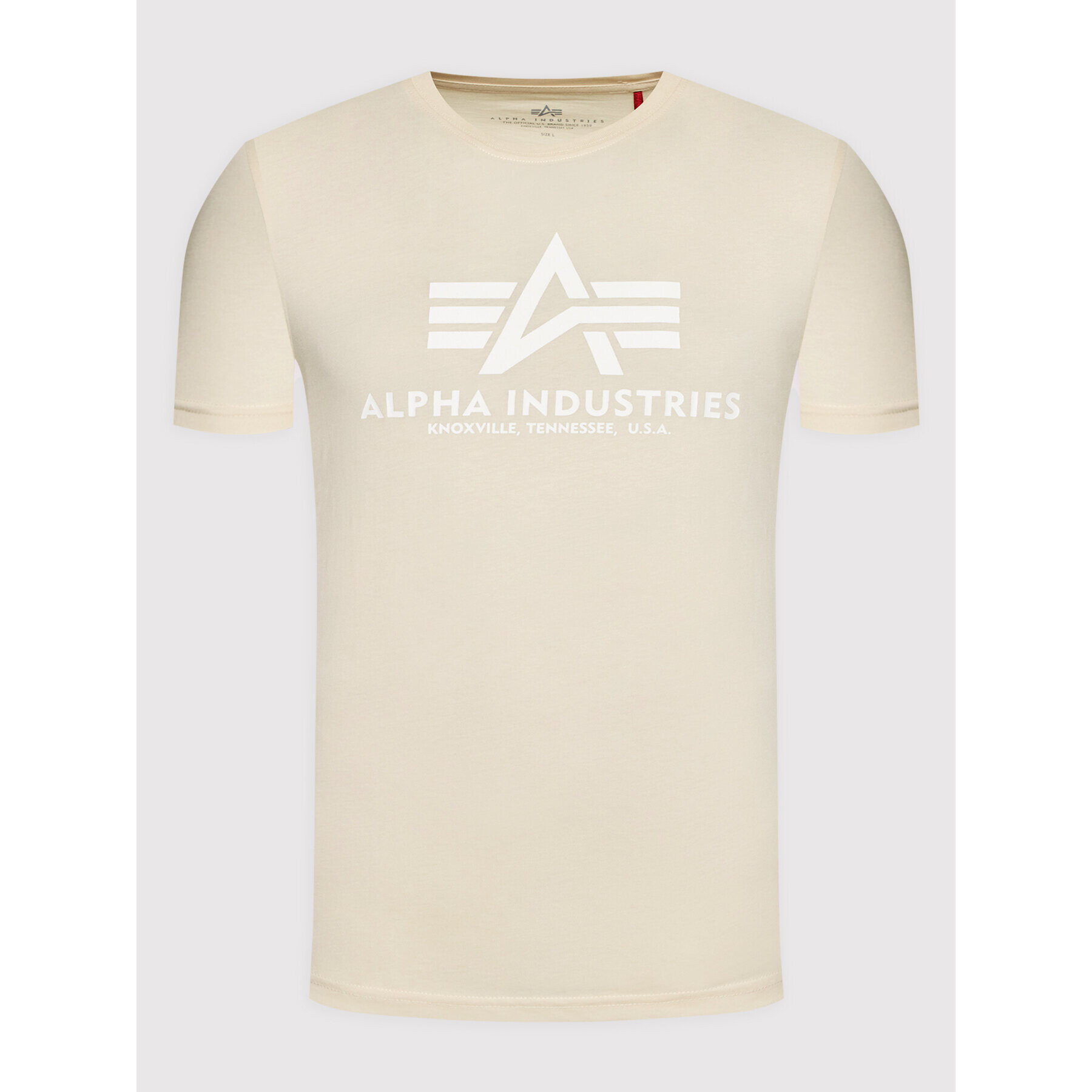 Alpha Industries Póló Basic 100501 Bézs Regular Fit - Pepit.hu