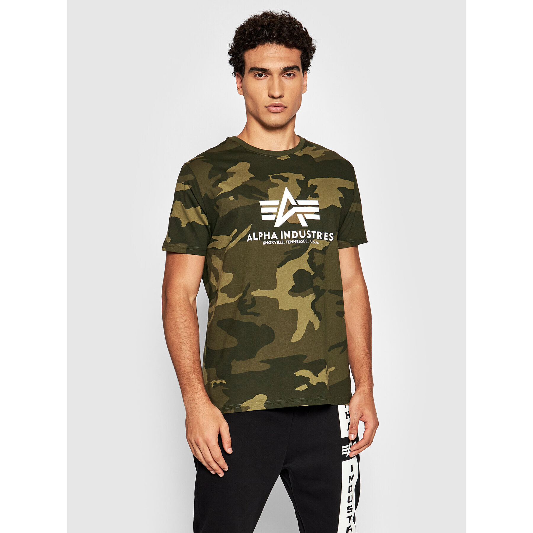 Alpha Industries Póló Basic 100501C Zöld Regular Fit - Pepit.hu