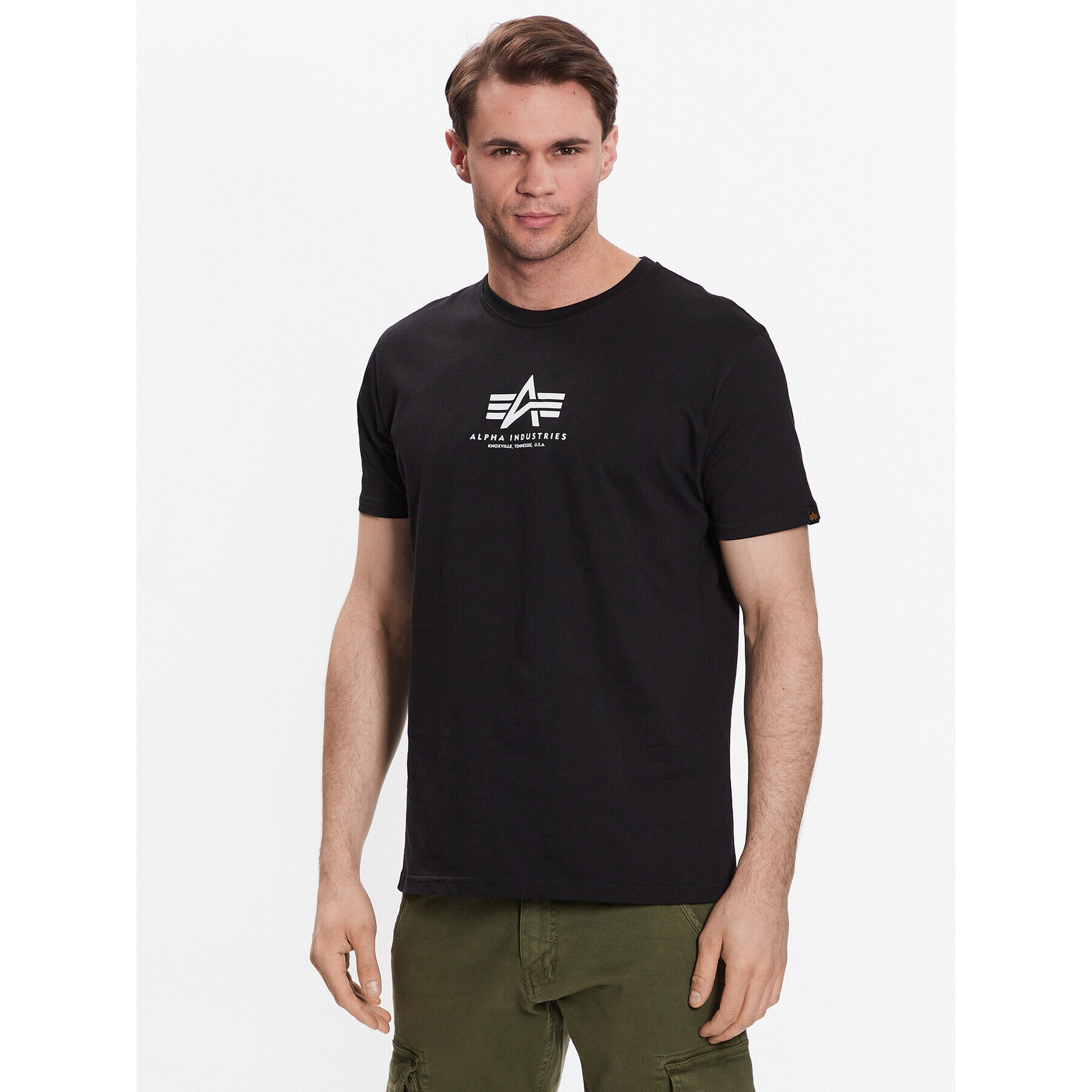 Alpha Industries Póló Basic 118533 Fekete Regular Fit - Pepit.hu