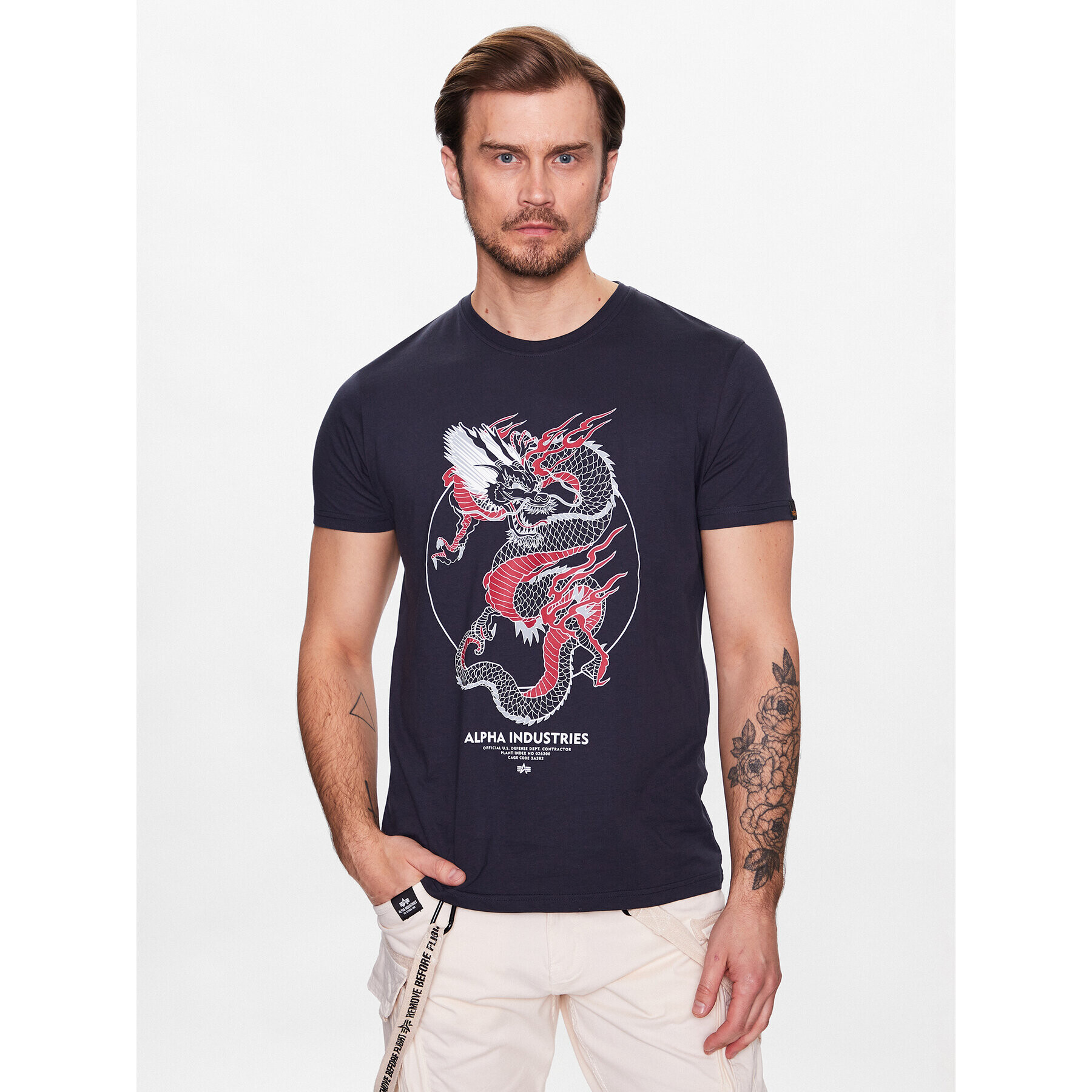 Alpha Industries Póló Heratage Dragon T Kék Regular Fit - Pepit.hu