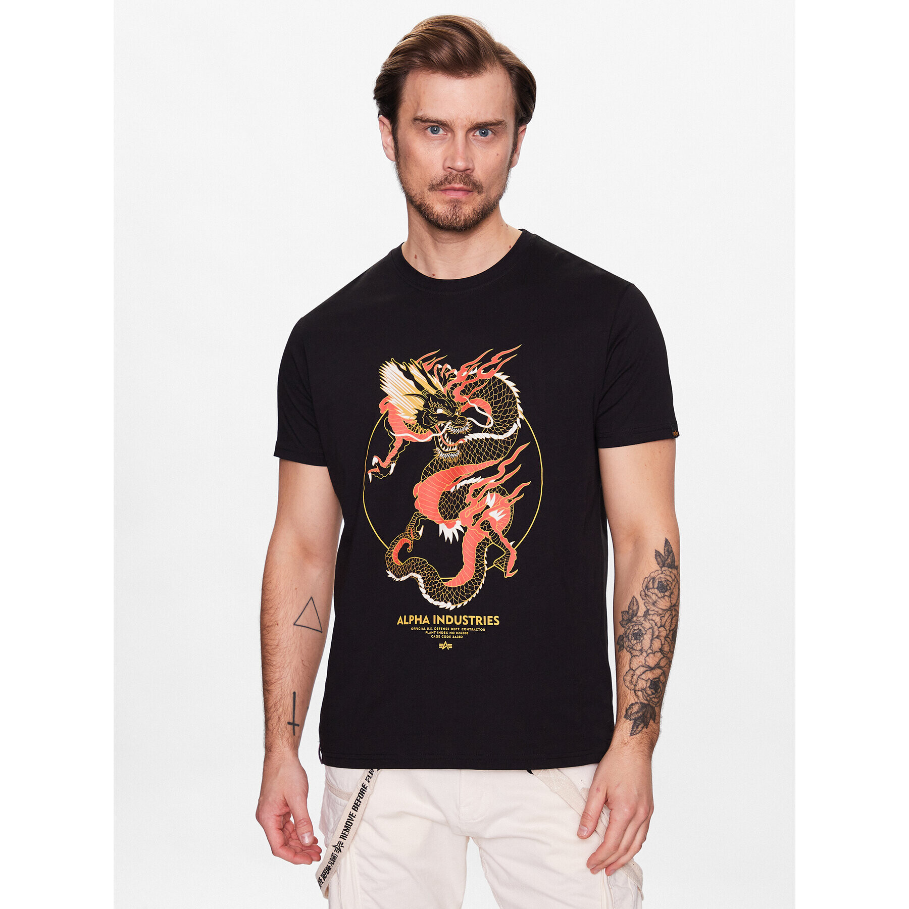 Alpha Industries Póló Heritage Dragon T Fekete Regular Fit - Pepit.hu