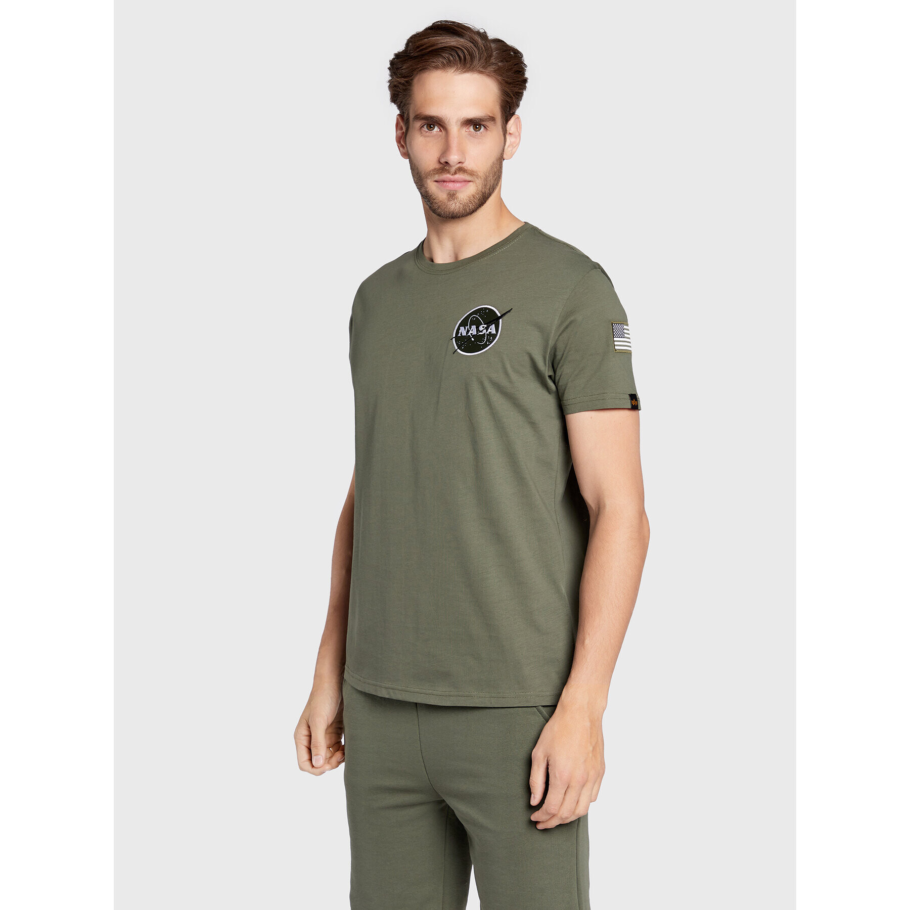 Alpha Industries Póló Space Shuttle 176507 Zöld Regular Fit - Pepit.hu