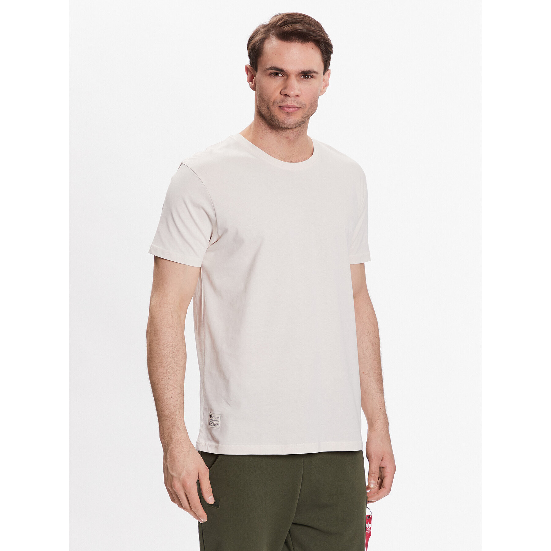 Alpha Industries Póló USN Blood Chit T 136503 Ekru Regular Fit - Pepit.hu