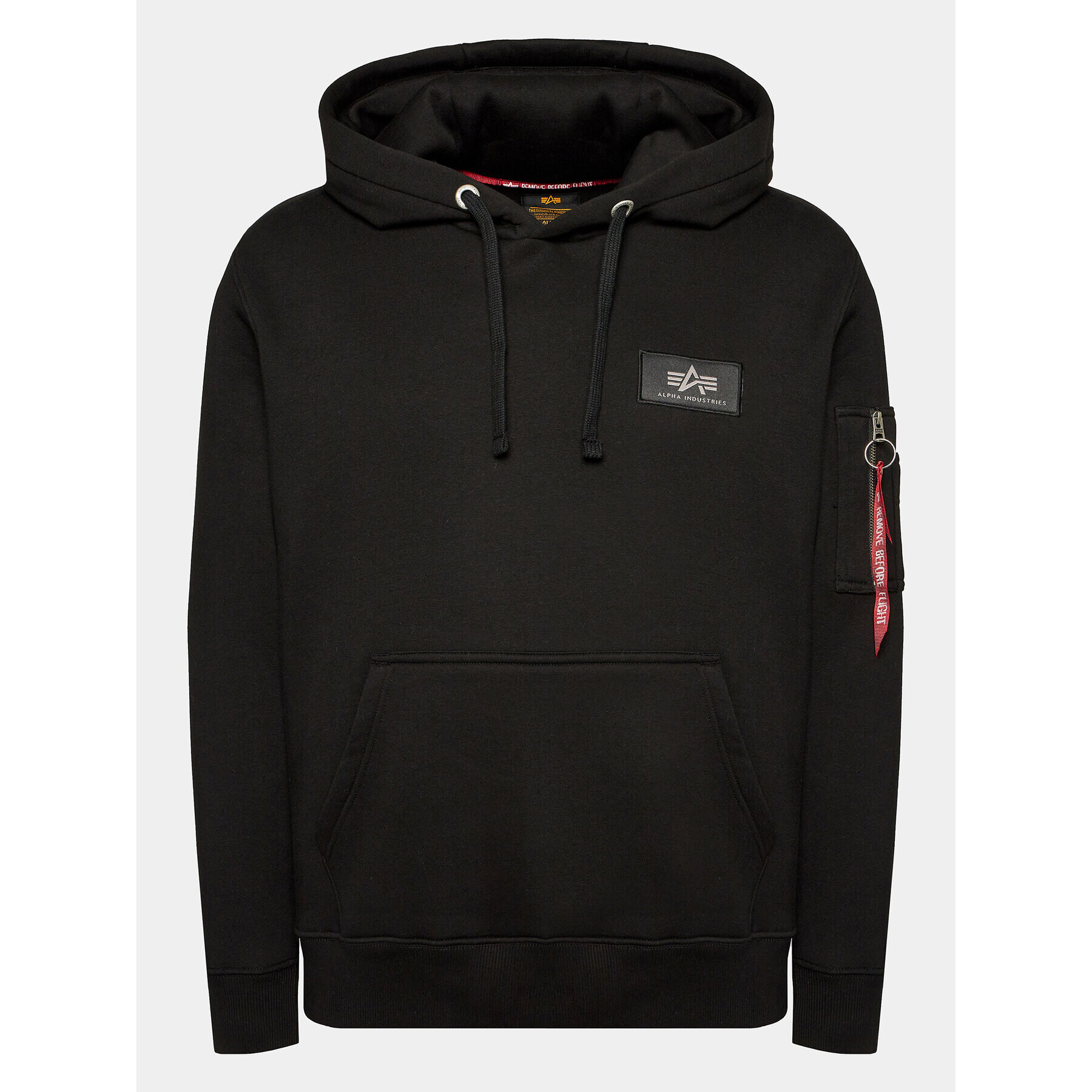 Alpha Industries Pulóver Back Print 178318 Fekete Regular Fit - Pepit.hu