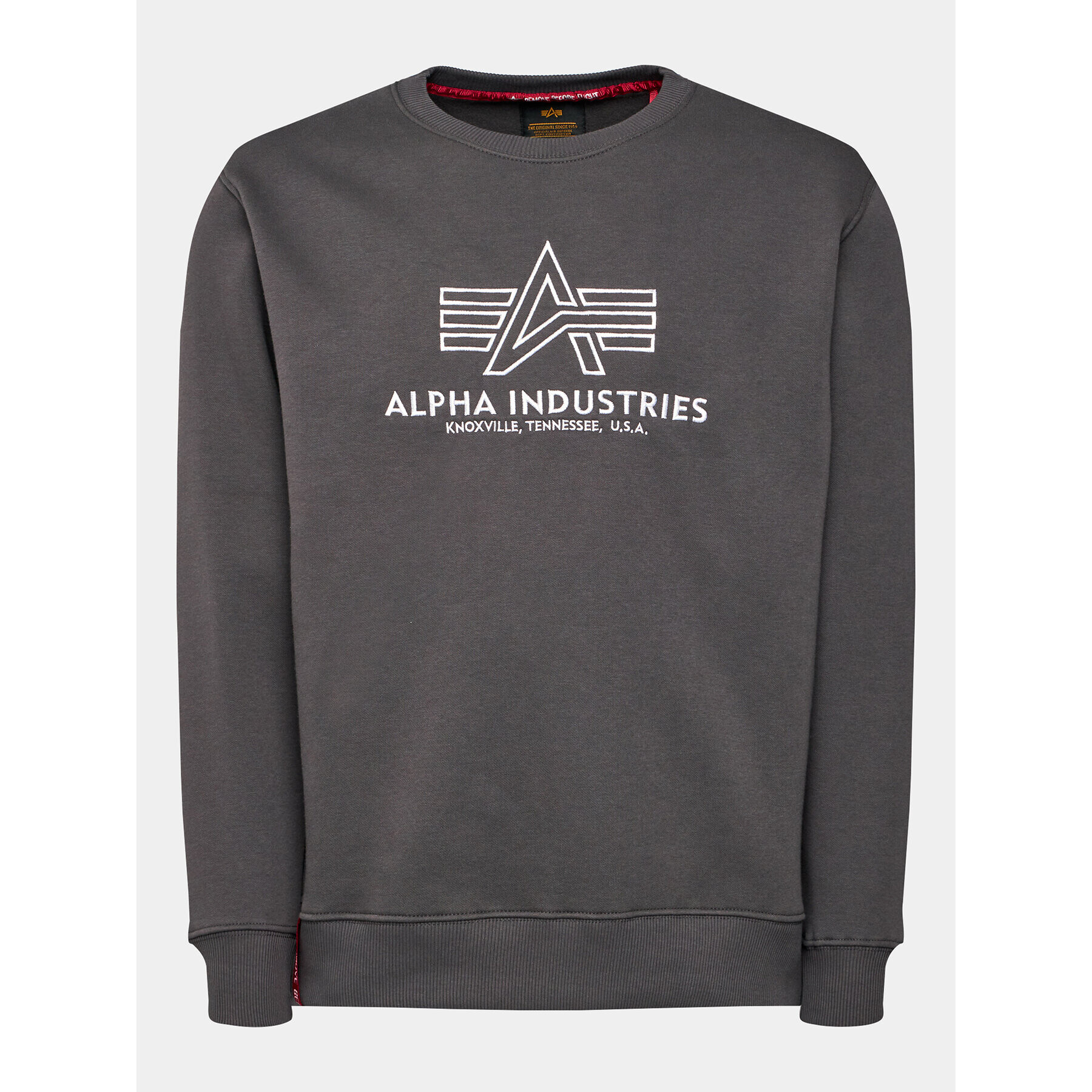 Alpha Industries Pulóver Basic 118302 Szürke Regular Fit - Pepit.hu