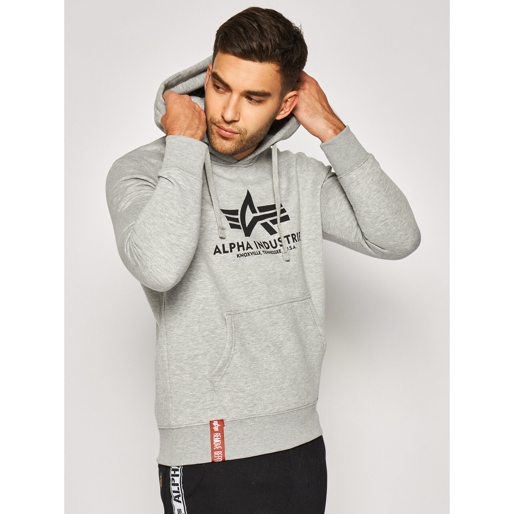 Alpha Industries Pulóver Basic 178312 Szürke Regular Fit - Pepit.hu