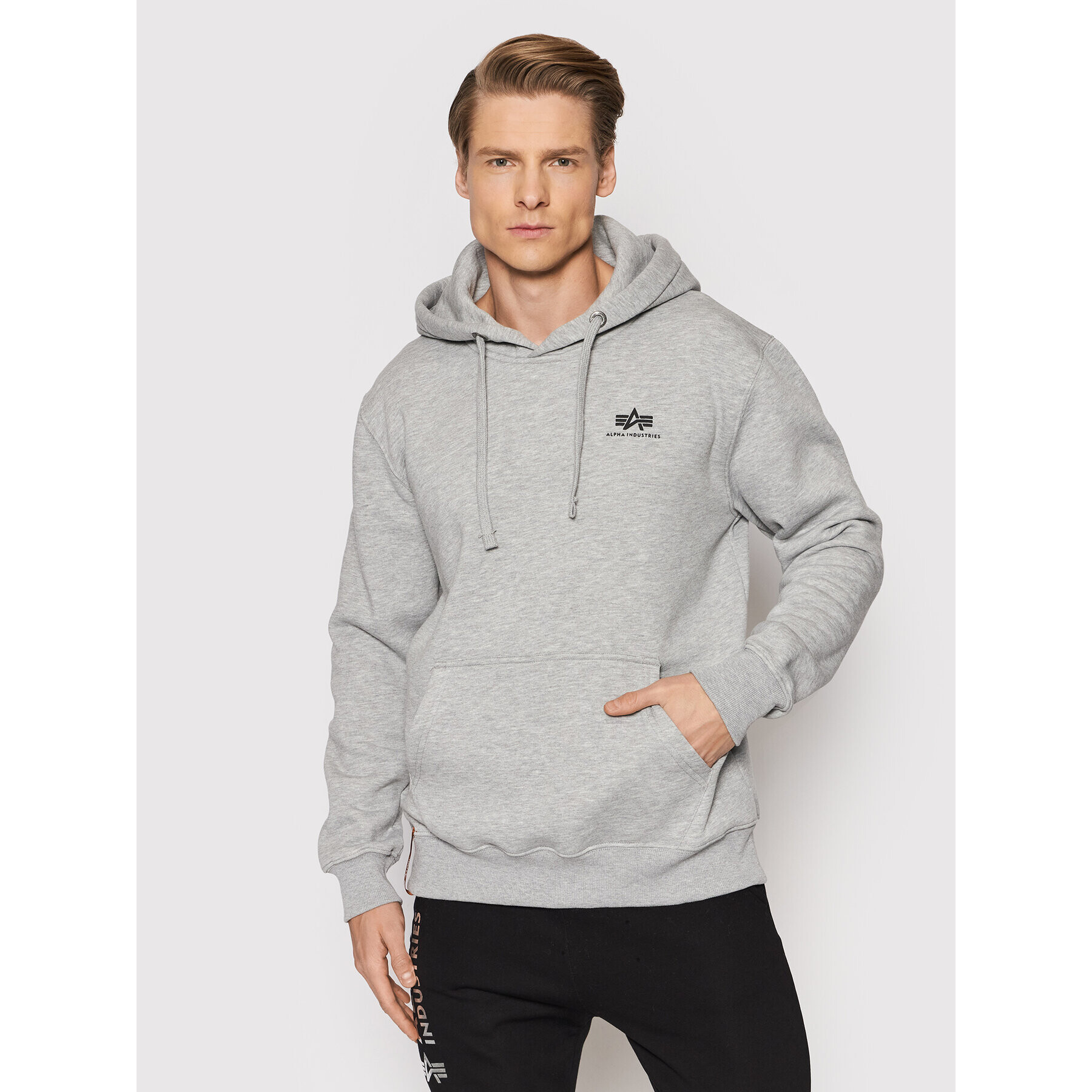 Alpha Industries Pulóver Basic 196318 Szürke Regular Fit - Pepit.hu