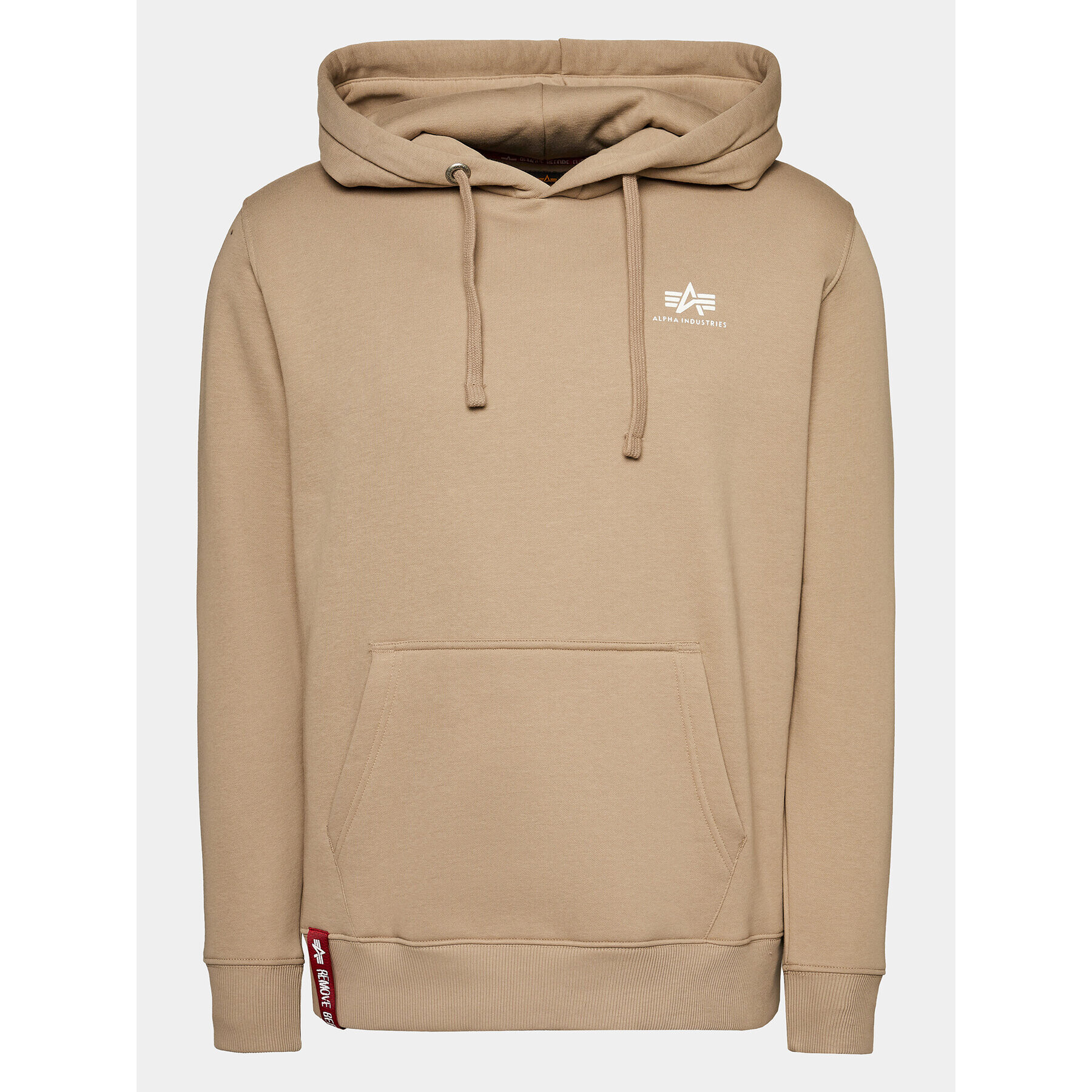 Alpha Industries Pulóver Basic Small Logo 196318 Bézs Regular Fit - Pepit.hu