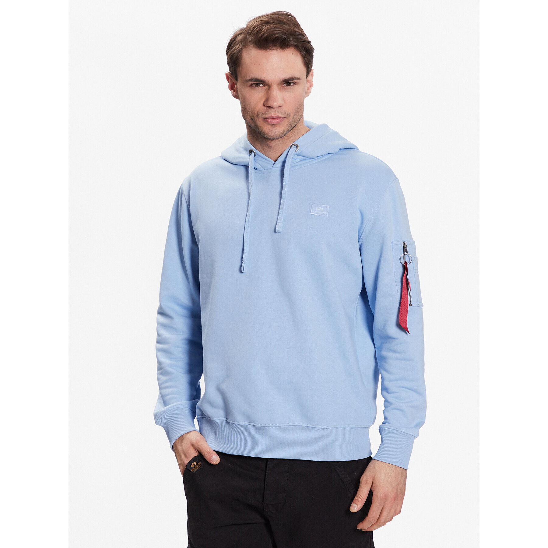 Alpha Industries Pulóver X-Fit 158321 Kék Regular Fit - Pepit.hu