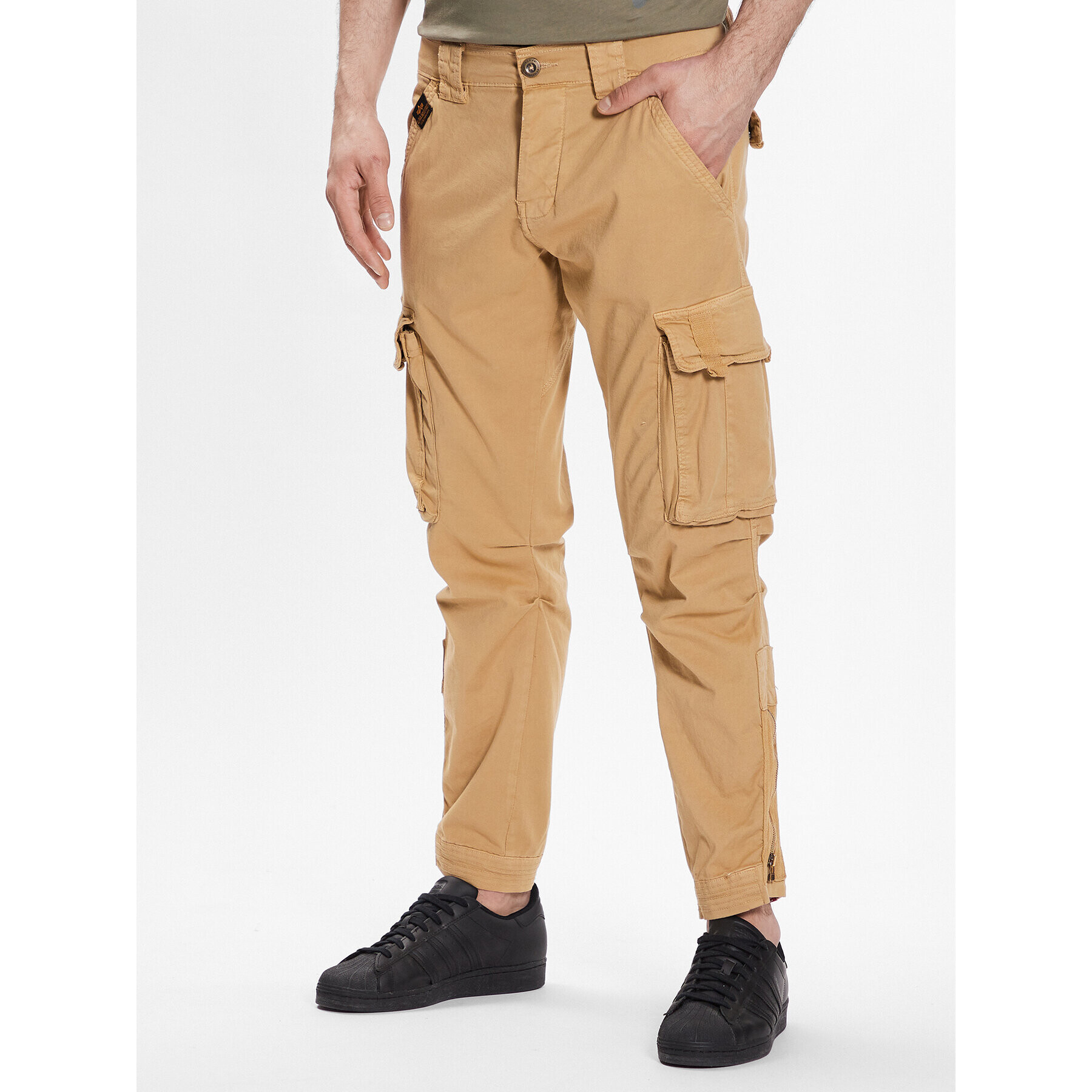 Alpha Industries Szövet nadrág Task Force 106203 Bézs Tapered Fit - Pepit.hu