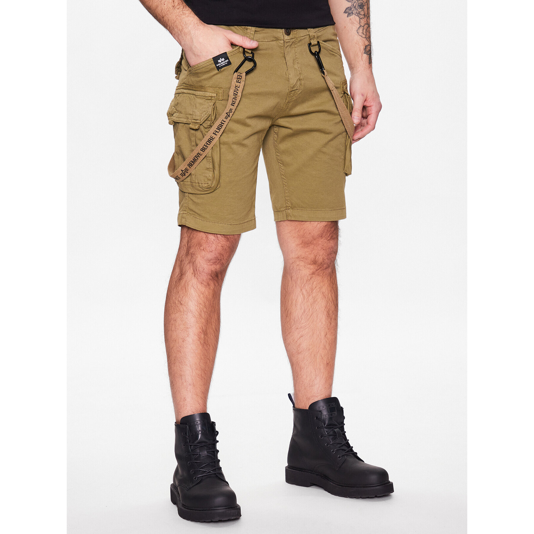 Alpha Industries Szövet rövidnadrág Utility 116213 Bézs Slim Fit - Pepit.hu