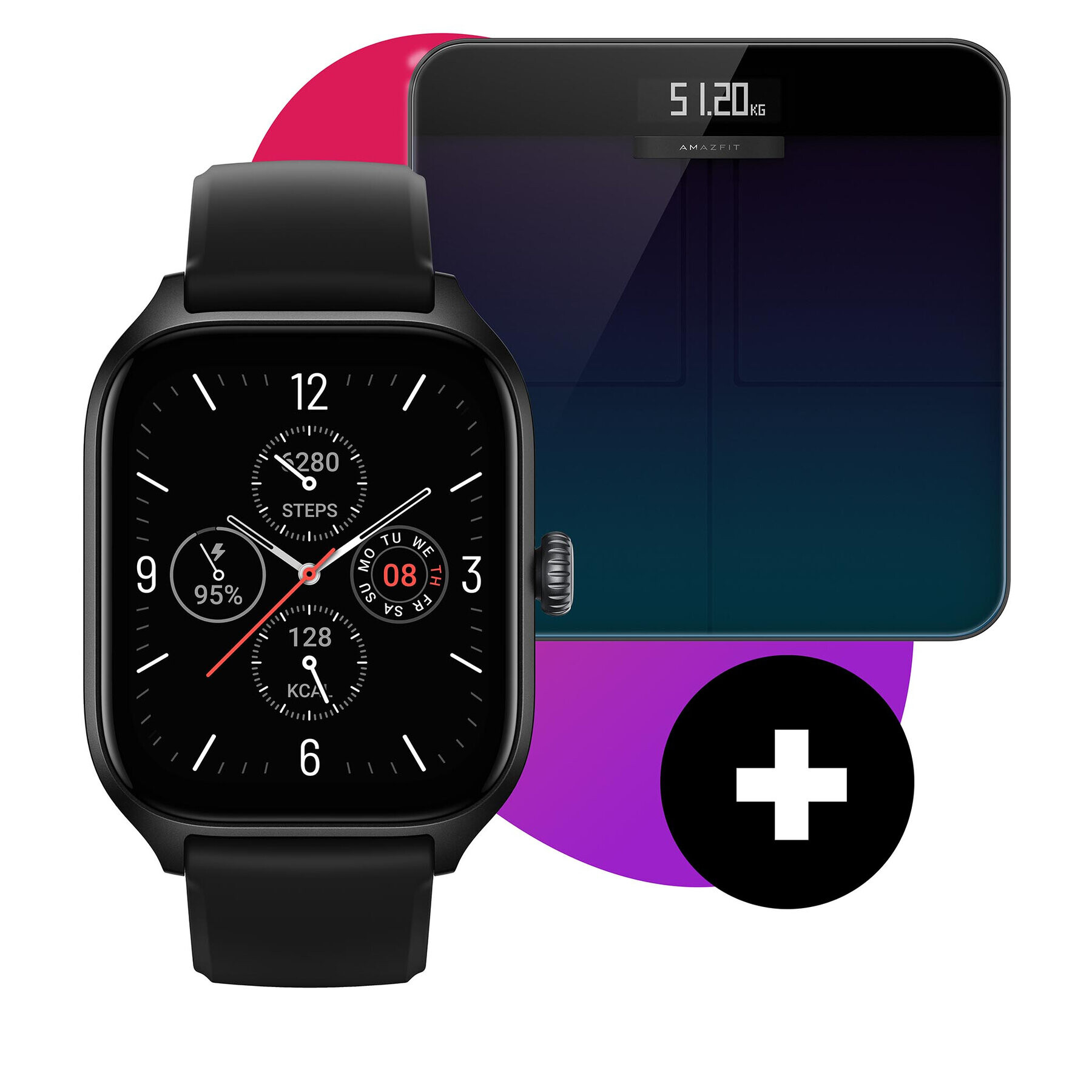 Amazfit Okosóra szett Smart Scale mérleggel Gts 4 A2168 Fekete - Pepit.hu