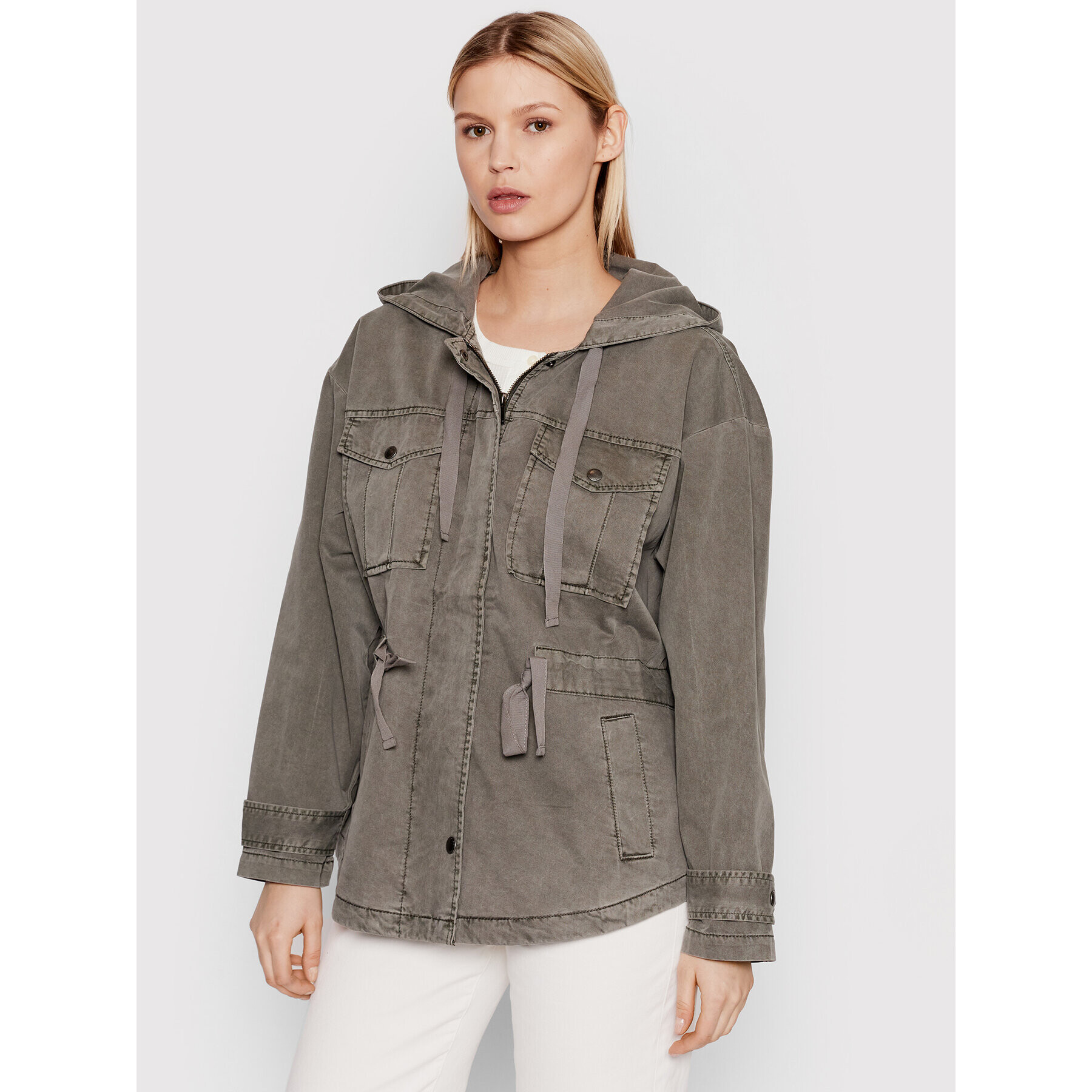 American Eagle Átmeneti kabát 038-1383-3018 Zöld Oversize - Pepit.hu