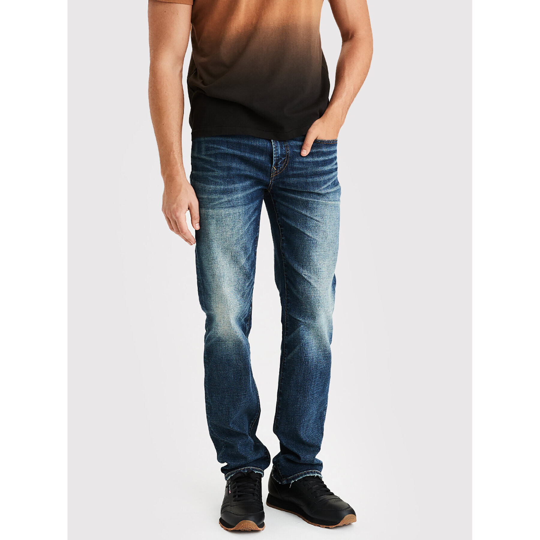 American Eagle Farmer 011-0111-4891 Sötétkék Straight Fit - Pepit.hu