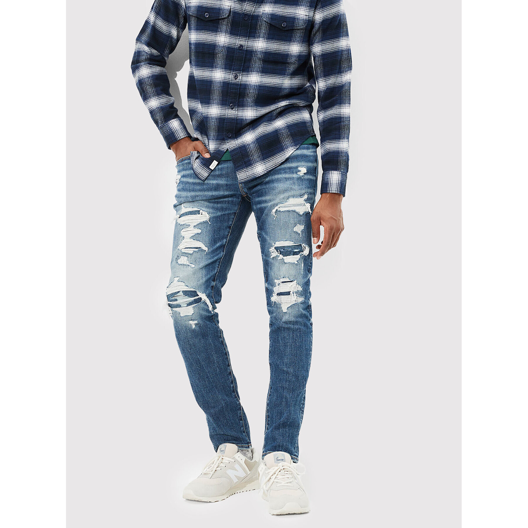 American Eagle Farmer 011-0114-5692 Kék Skinny Fit - Pepit.hu