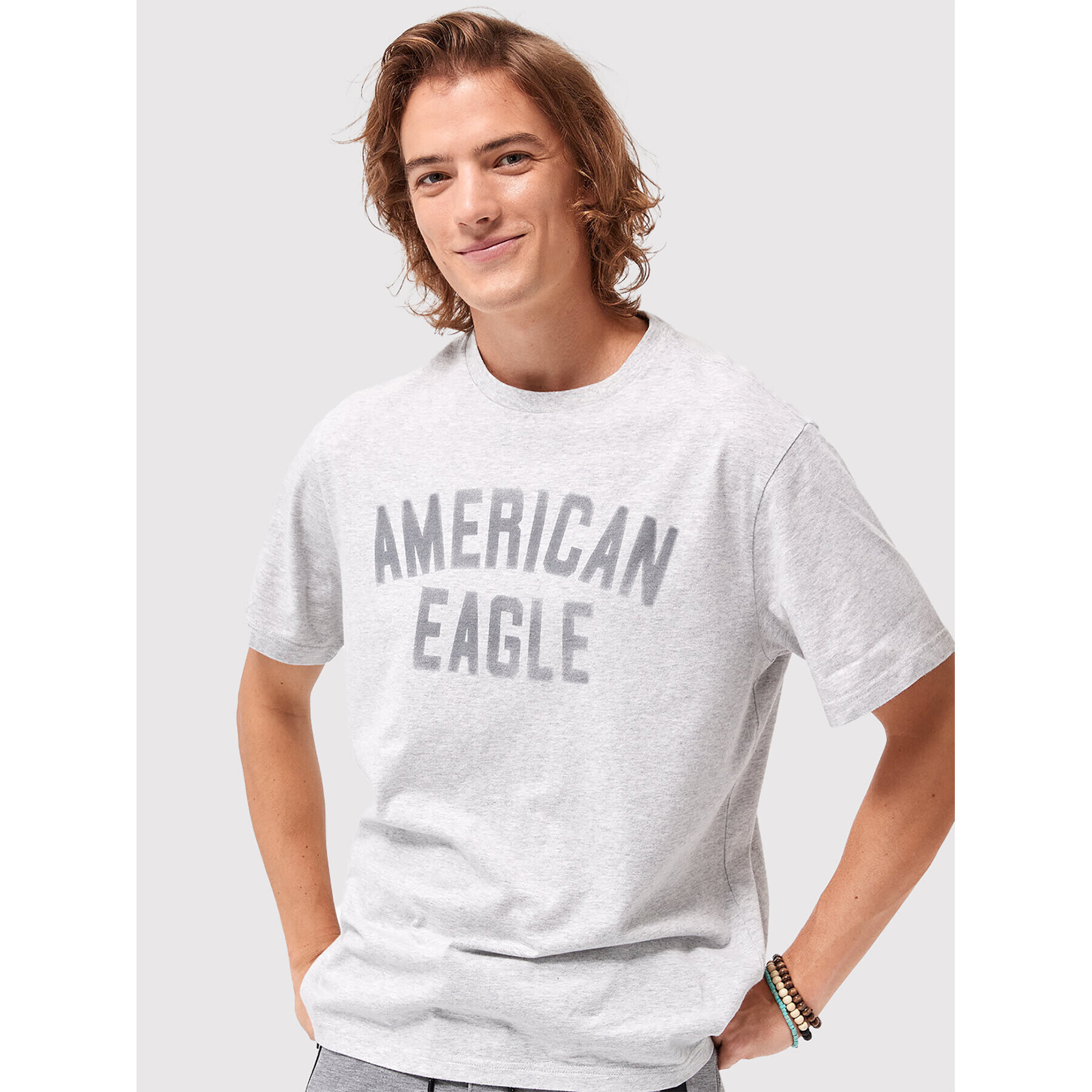 American Eagle Póló 016-0181-5465 Szürke Standard Fit - Pepit.hu