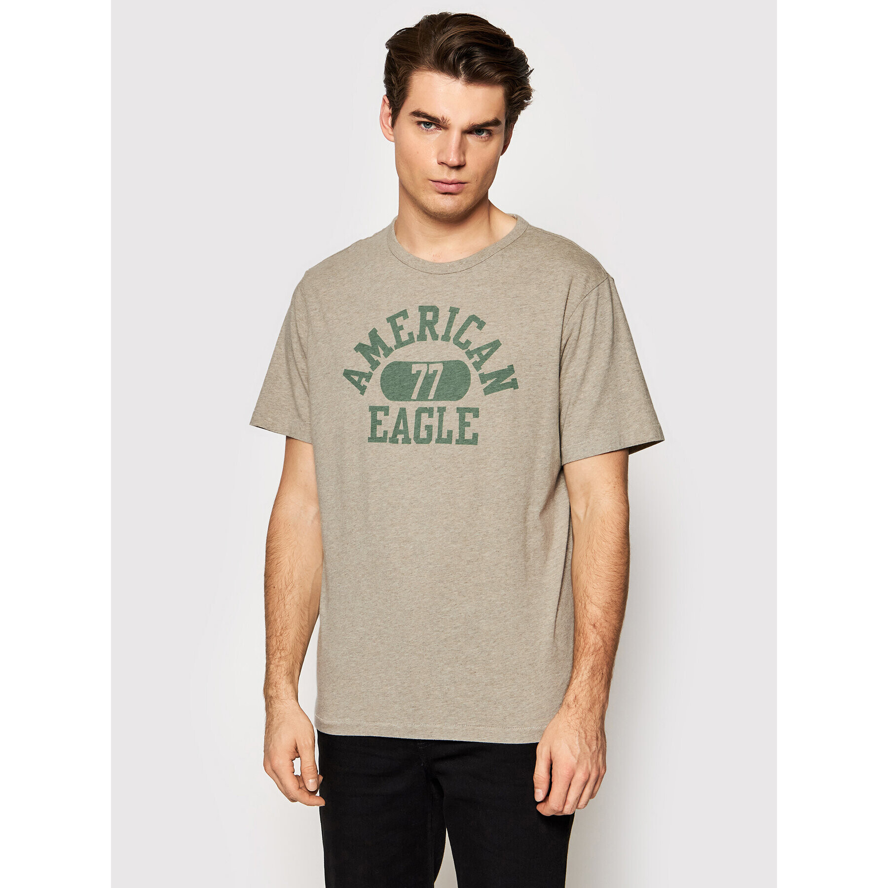 American Eagle Póló 017-0181-5494 Bézs Regular Fit - Pepit.hu