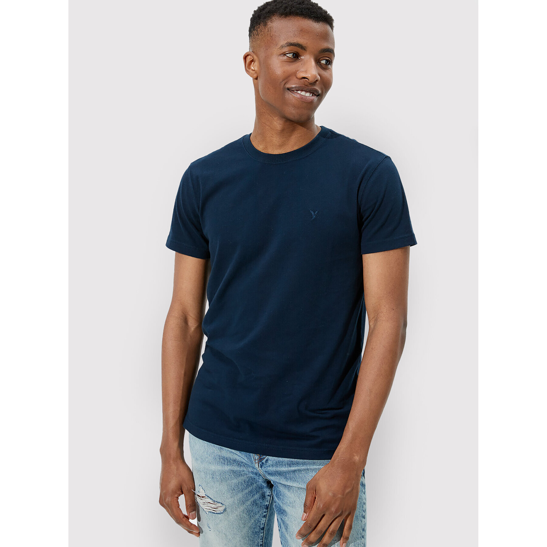 American Eagle Póló 017-1162-1540 Sötétkék Slim Fit - Pepit.hu