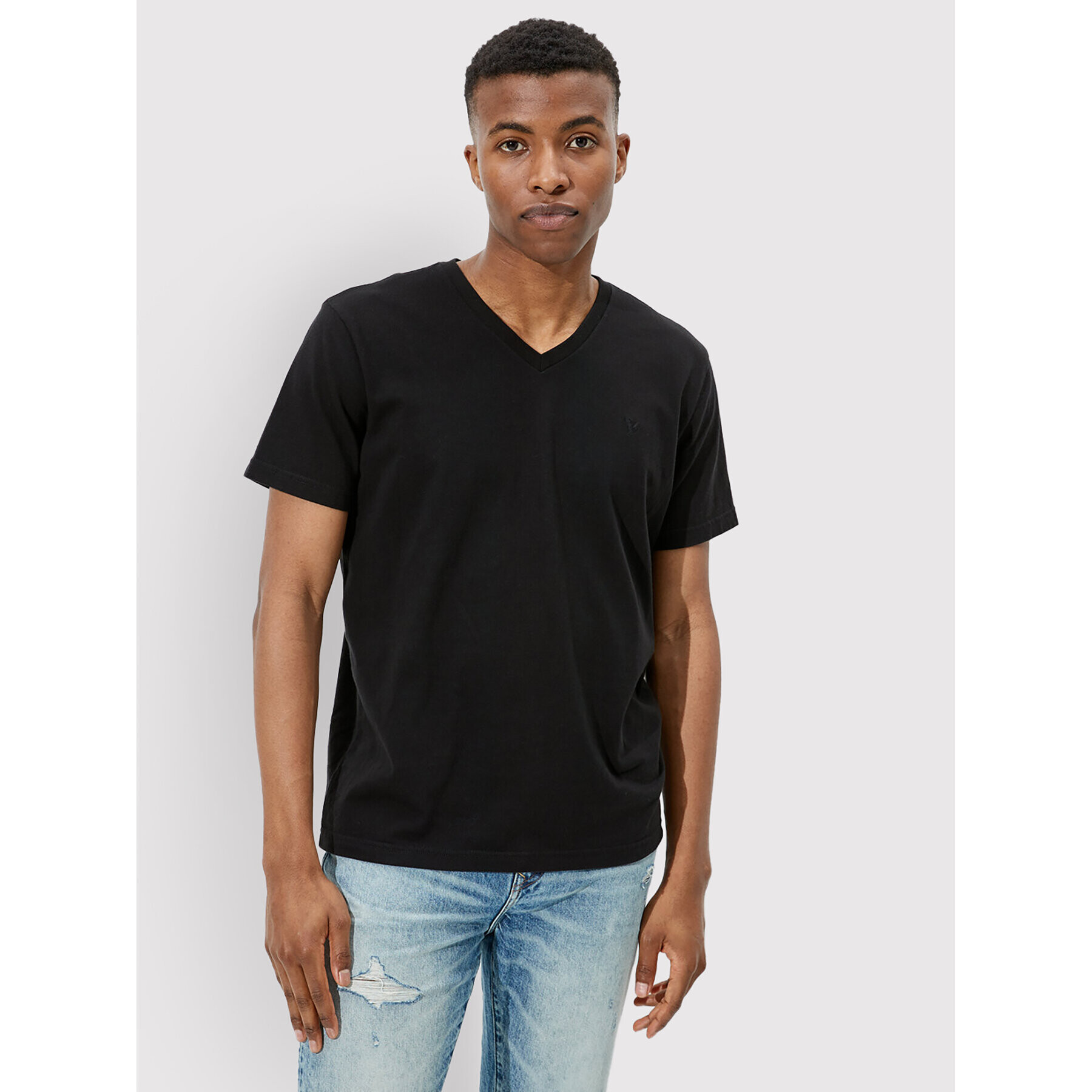 American Eagle Póló 017-1177-1541 Fekete Standard Fit - Pepit.hu