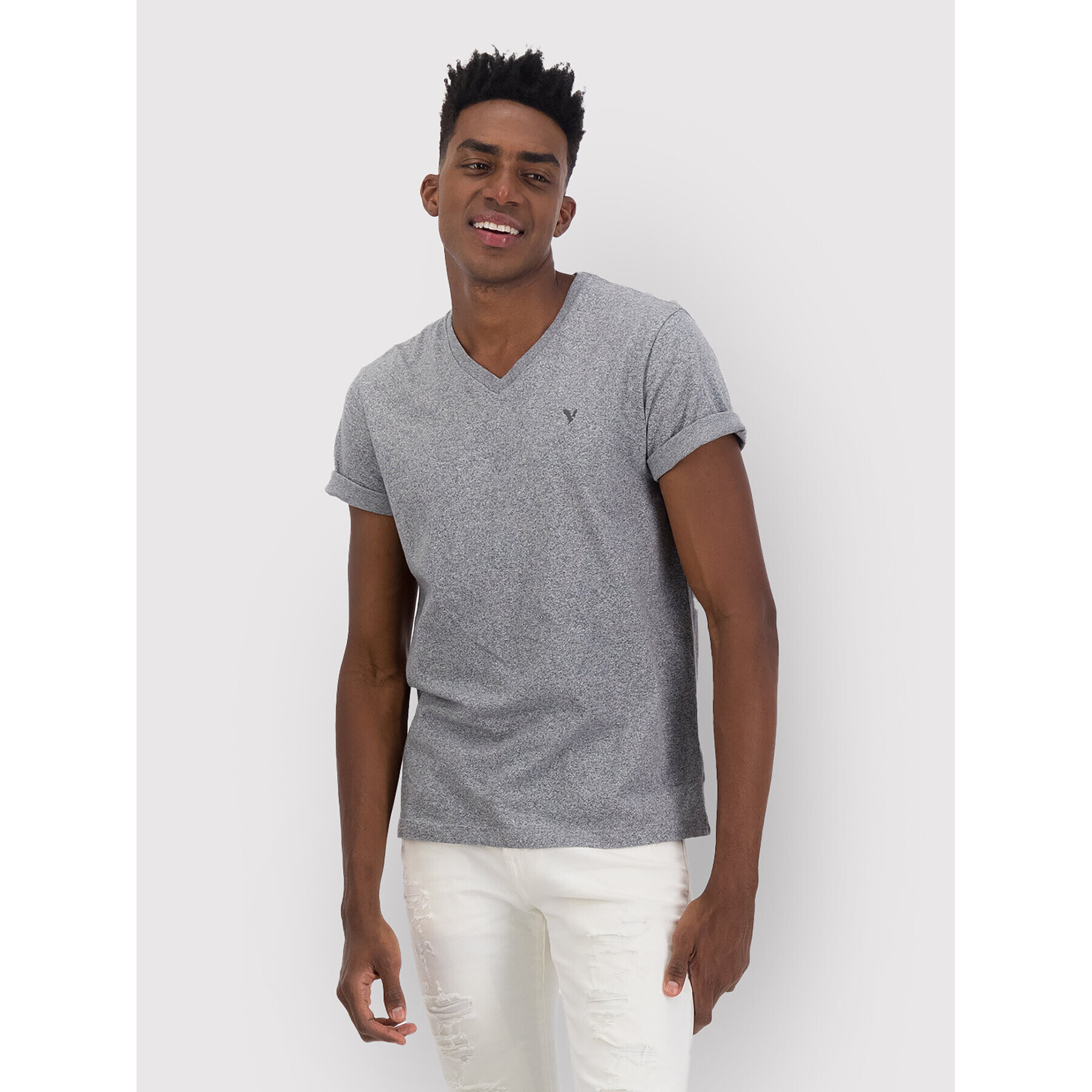 American Eagle Póló 017-1177-1758 Szürke Standard Fit - Pepit.hu