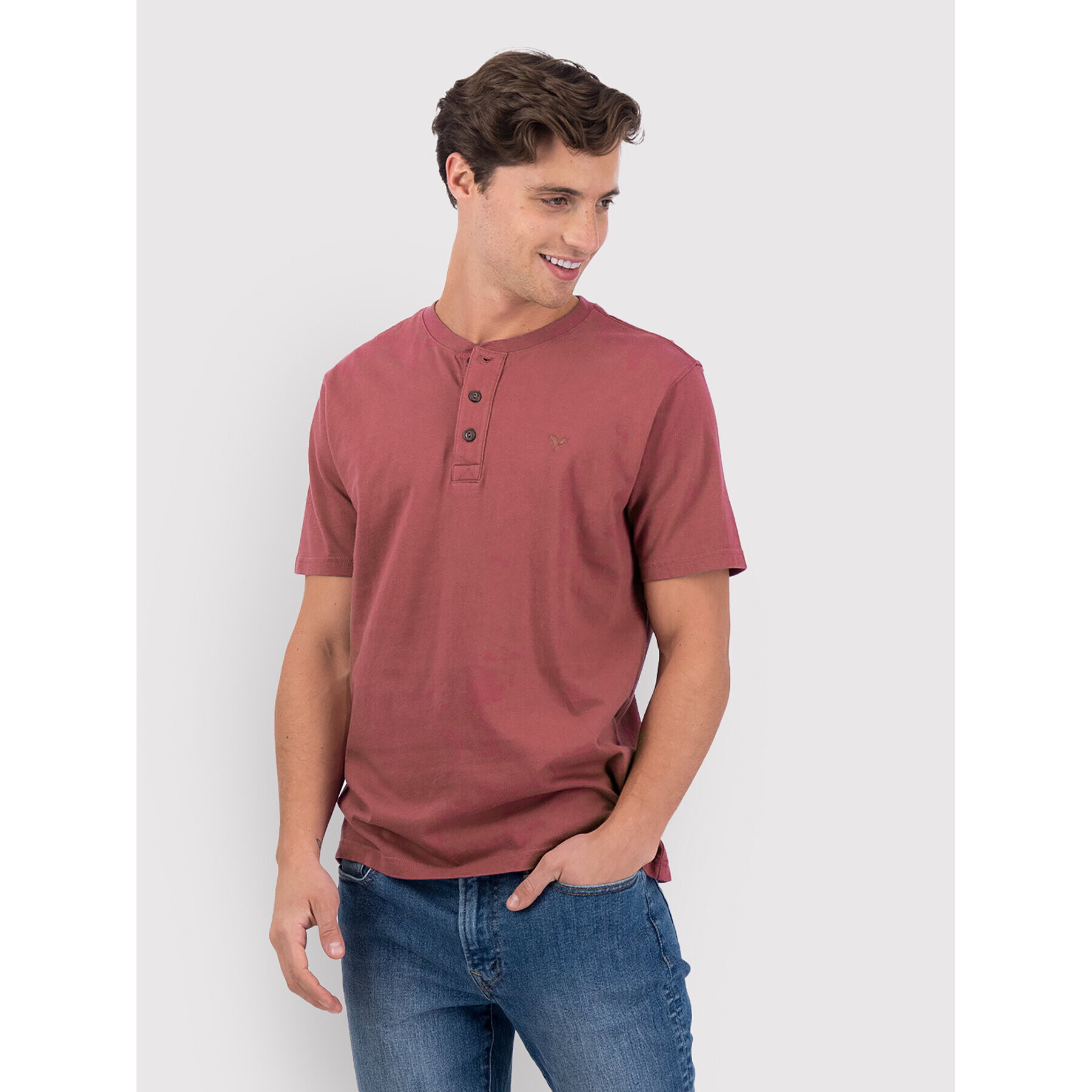 American Eagle Póló 017-4165-1740 Bordó Regular Fit - Pepit.hu