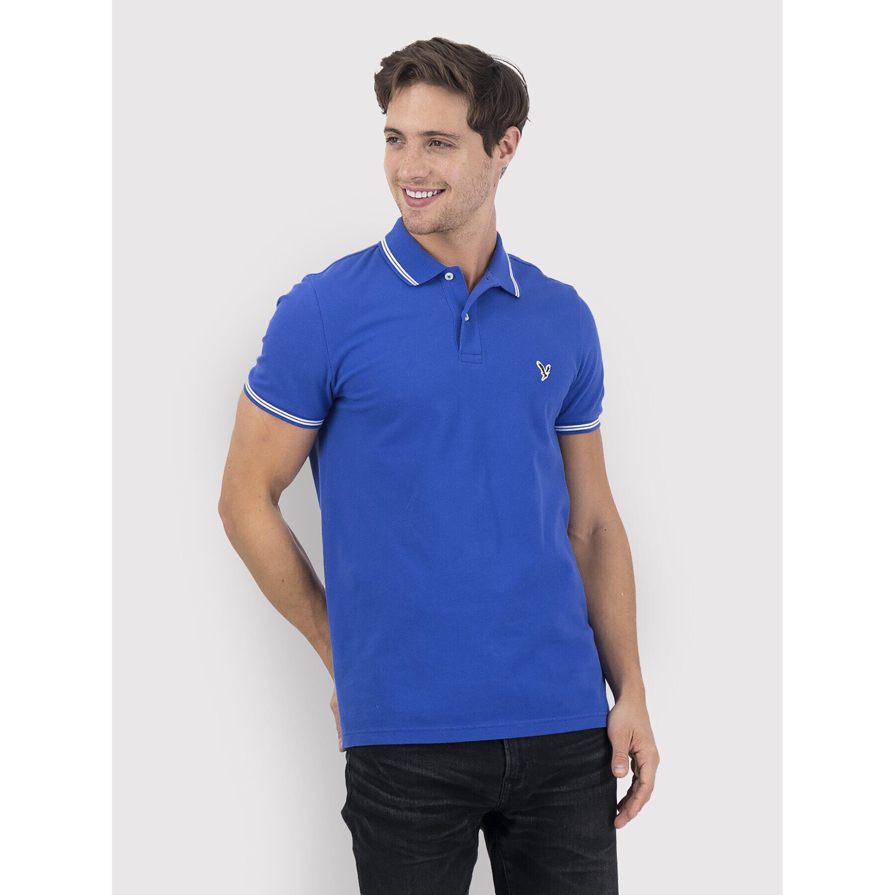 American Eagle Pólóing 018-1165-9150 Kék Slim Fit - Pepit.hu