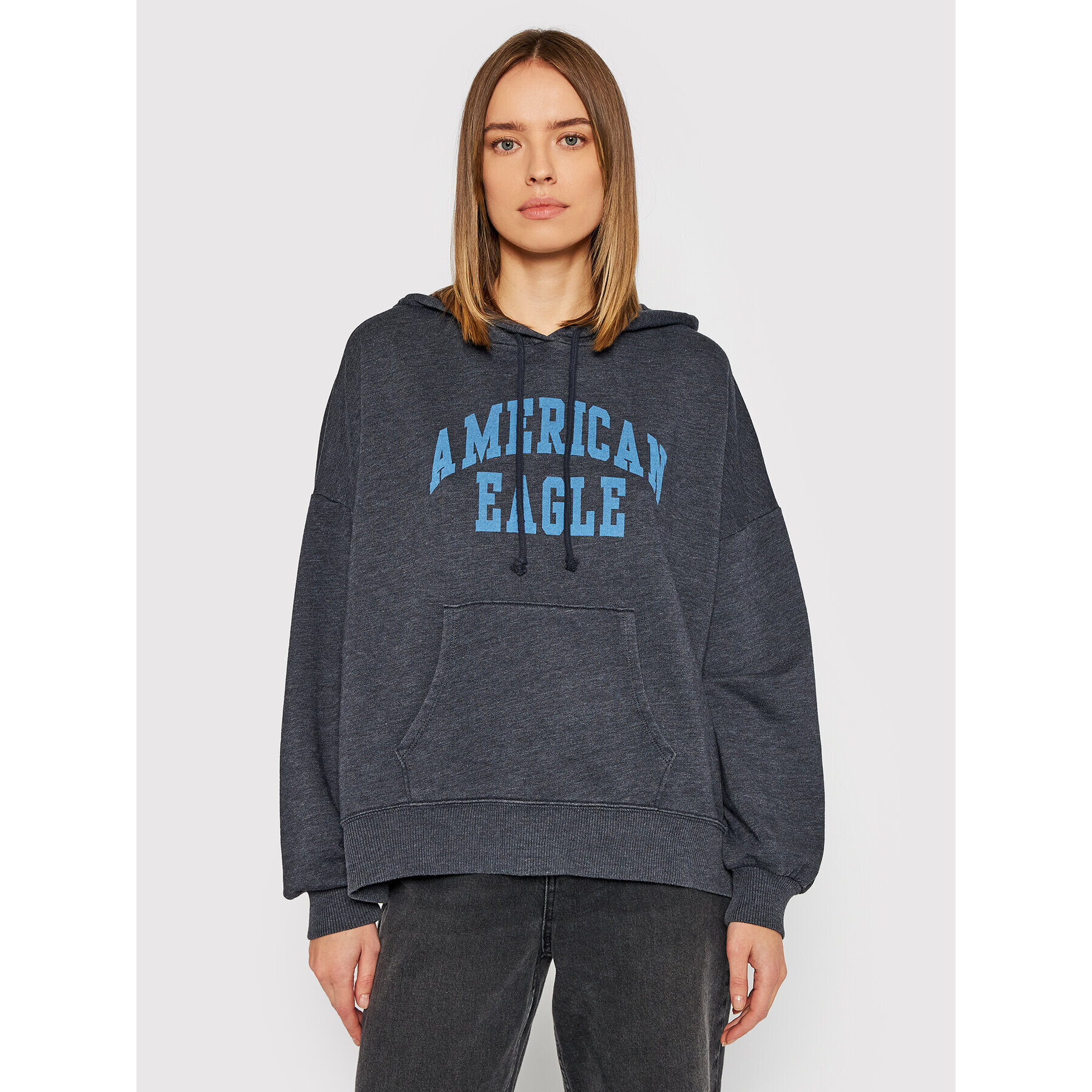 American Eagle Pulóver 045-1455-1642 Sötétkék Classic Fit - Pepit.hu