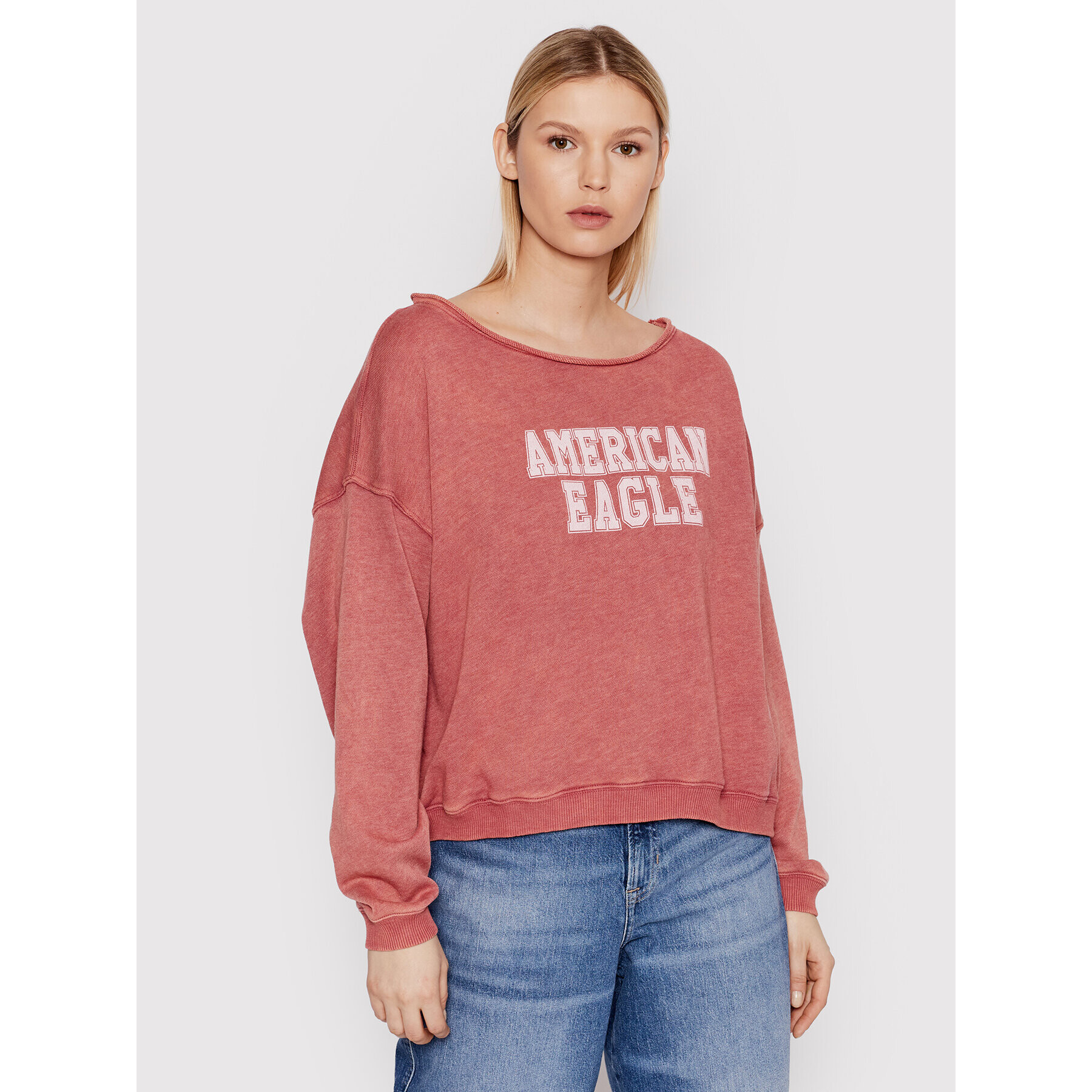 American Eagle Pulóver 045-2532-1636 Piros Oversize - Pepit.hu