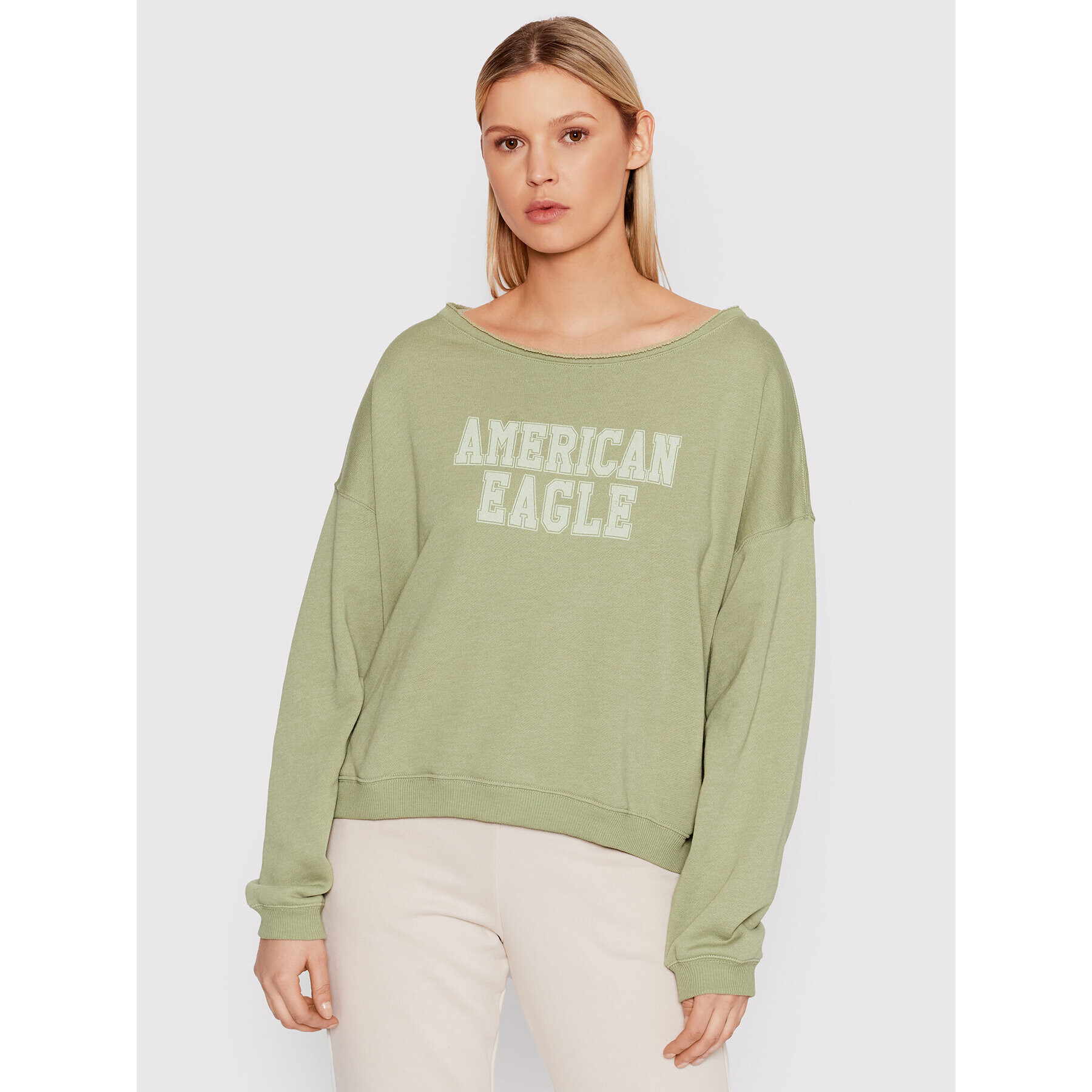 American Eagle Pulóver 045-2532-1637 Zöld Oversize - Pepit.hu