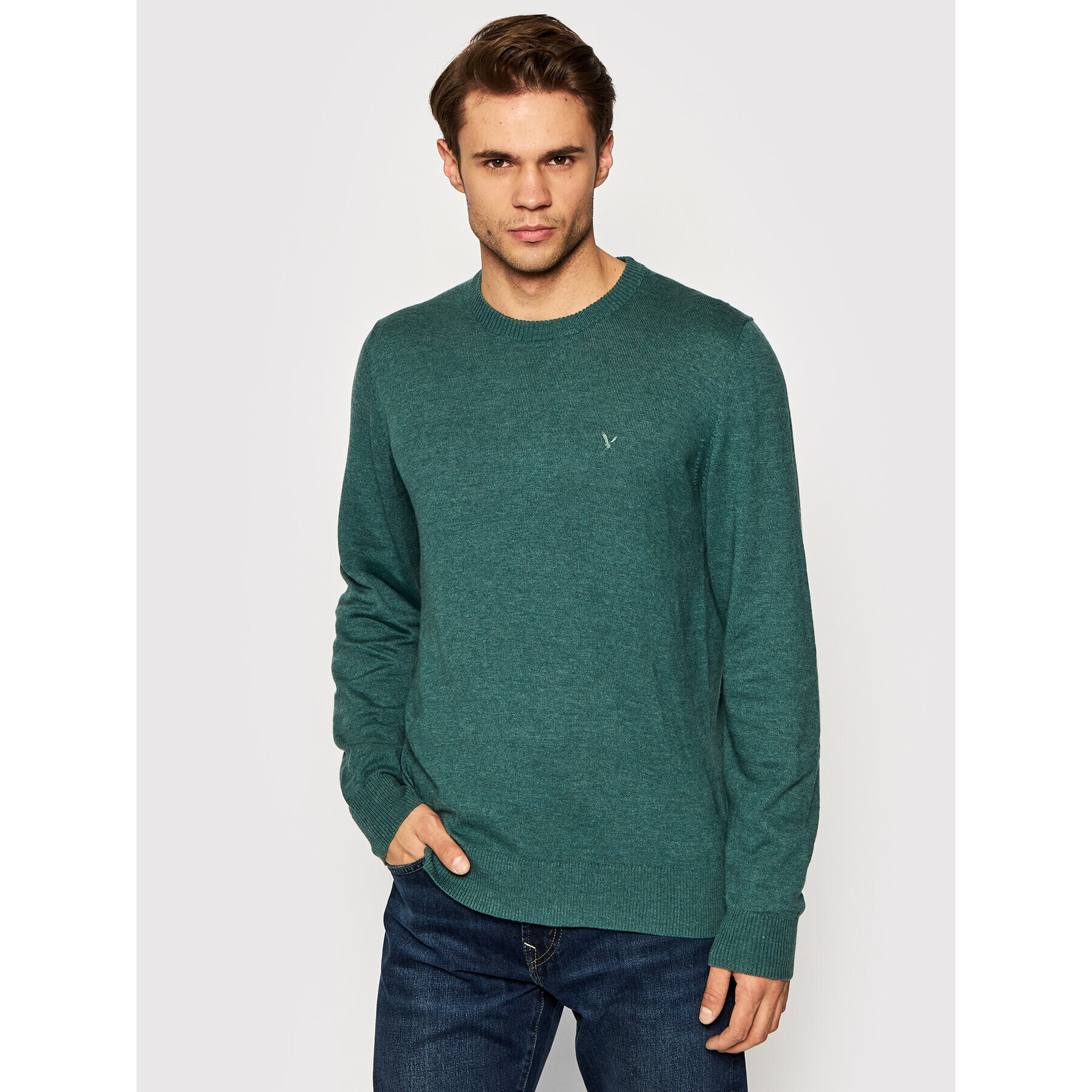 American Eagle Sweater 014-1142-1702 Zöld Regular Fit - Pepit.hu