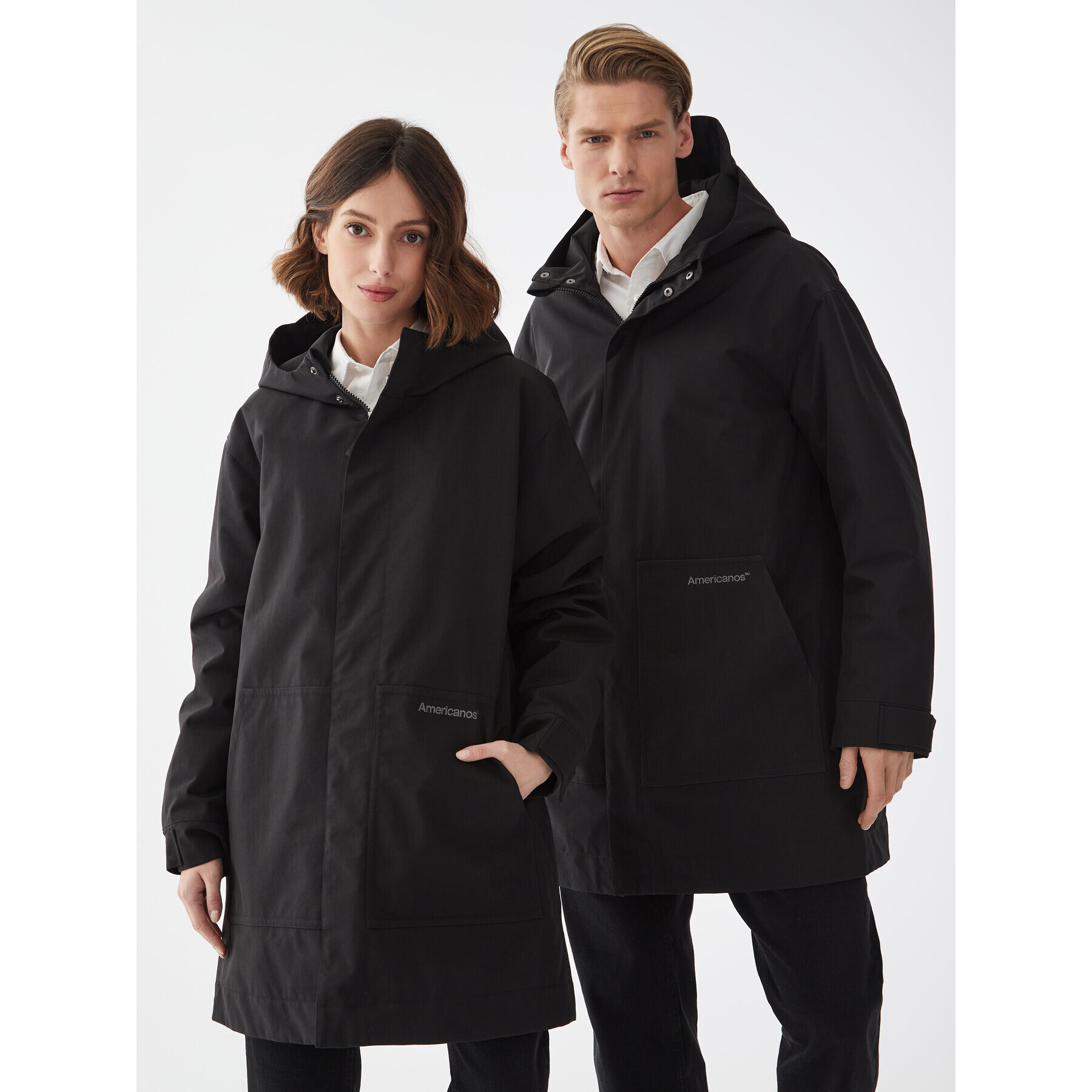 Americanos Parka Unisex Winnipeg Fekete Regular Fit - Pepit.hu